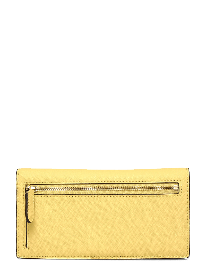 Lauren Ralph Lauren - Crosshatch Leather Slim Wallet - portfele - lemon sorbet - 1