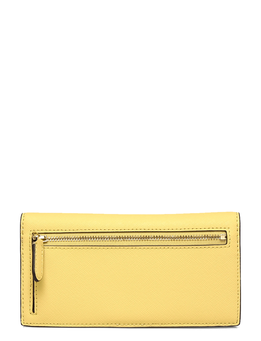Lauren Ralph Lauren - Crosshatch Leather Slim Wallet - veski - lemon sorbet - 1