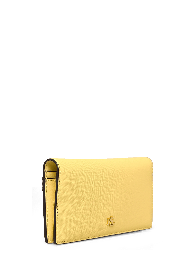 Lauren Ralph Lauren - Crosshatch Leather Slim Wallet - portfele - lemon sorbet - 2