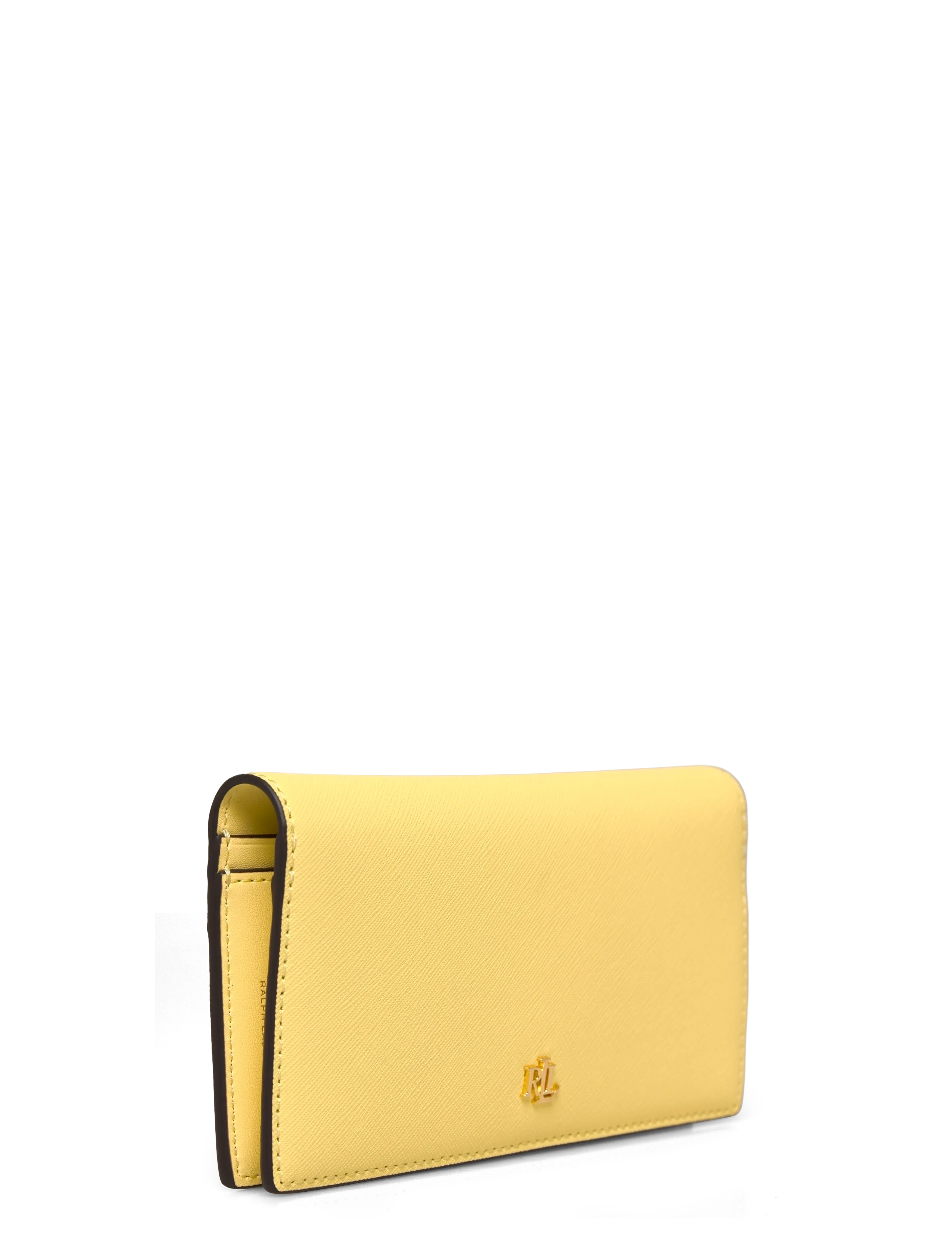 Lauren Ralph Lauren - Crosshatch Leather Slim Wallet - veski - lemon sorbet - 2