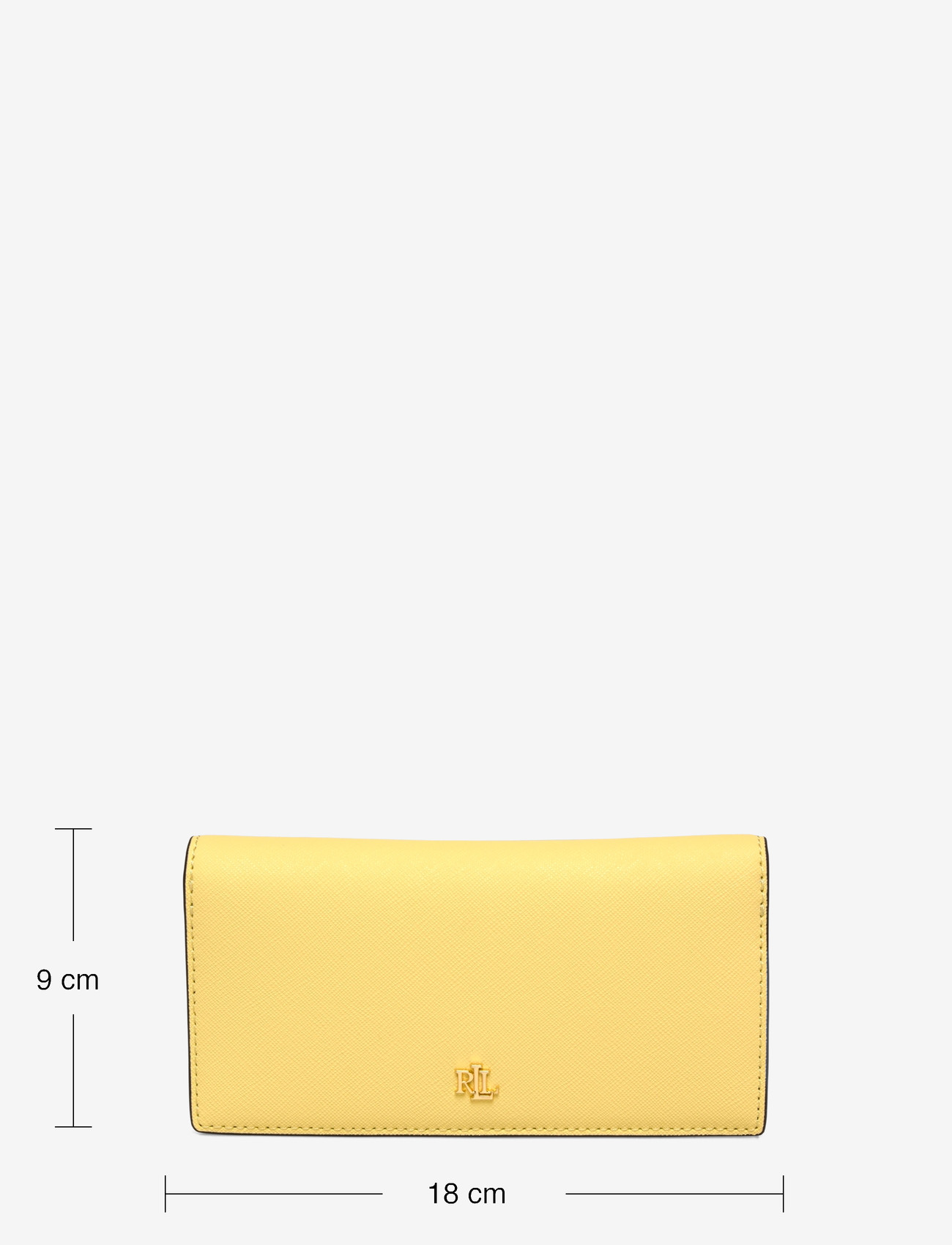 Lauren Ralph Lauren - Crosshatch Leather Slim Wallet - portfele - lemon sorbet - 3