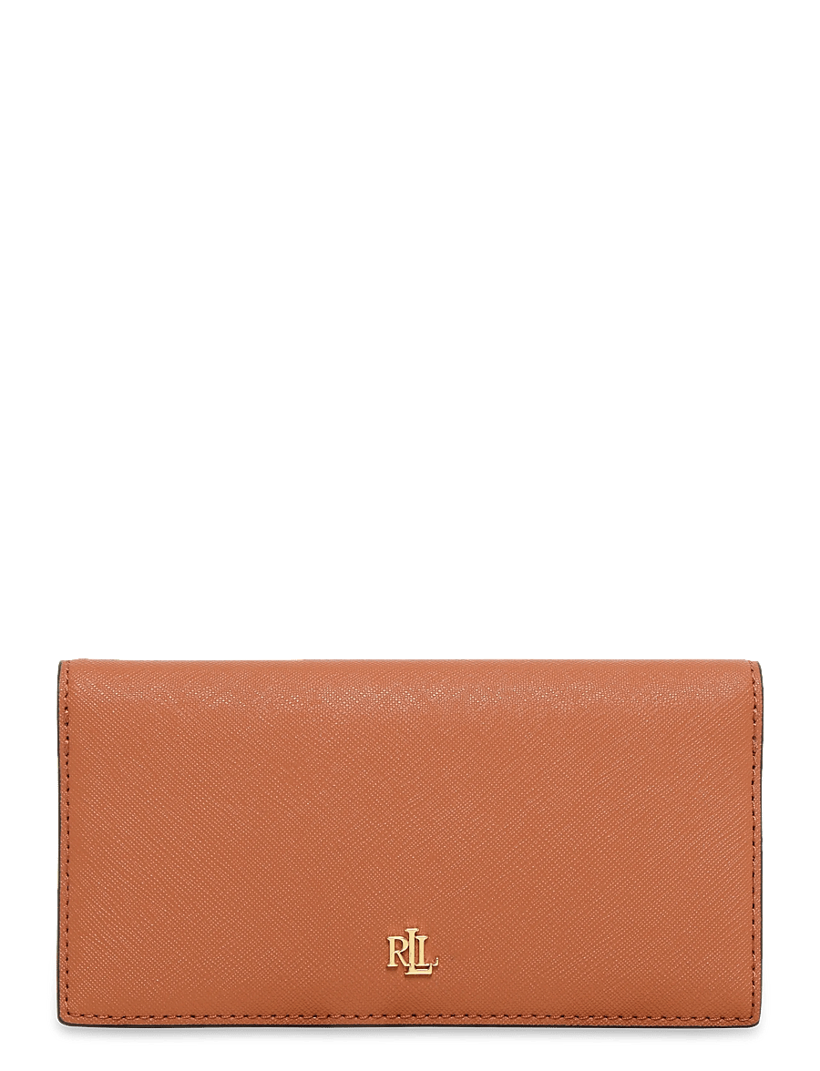 Lauren Ralph Lauren - Crosshatch Leather Slim Wallet - punge - red terracotta - 0