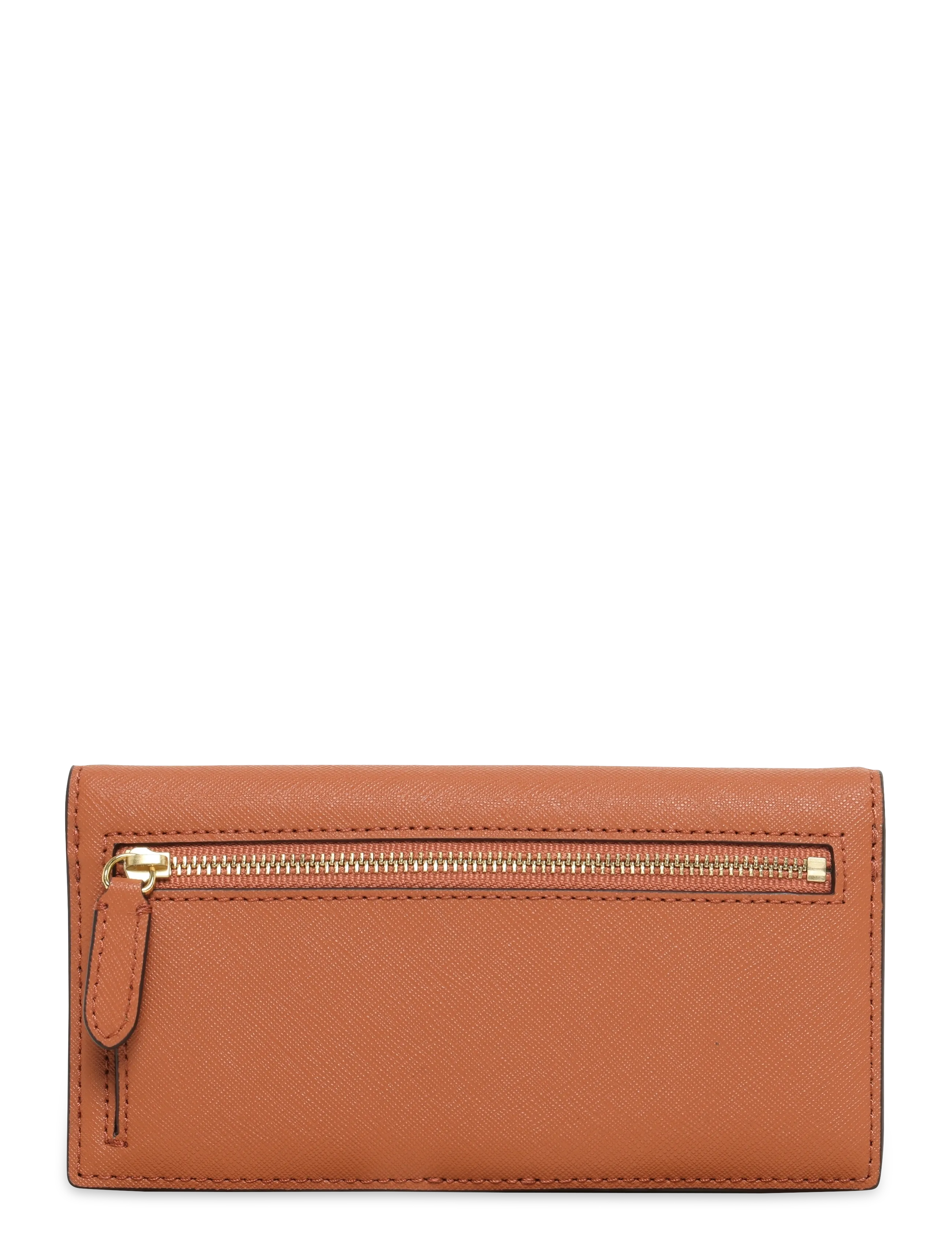 Lauren Ralph Lauren - Crosshatch Leather Slim Wallet - punge - red terracotta - 1