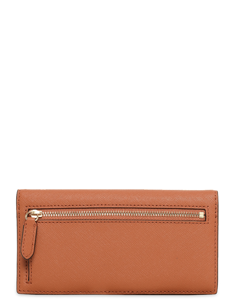 Lauren Ralph Lauren - Crosshatch Leather Slim Wallet - punge - red terracotta - 1