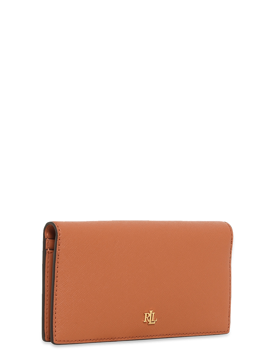 Lauren Ralph Lauren - Crosshatch Leather Slim Wallet - punge - red terracotta - 2