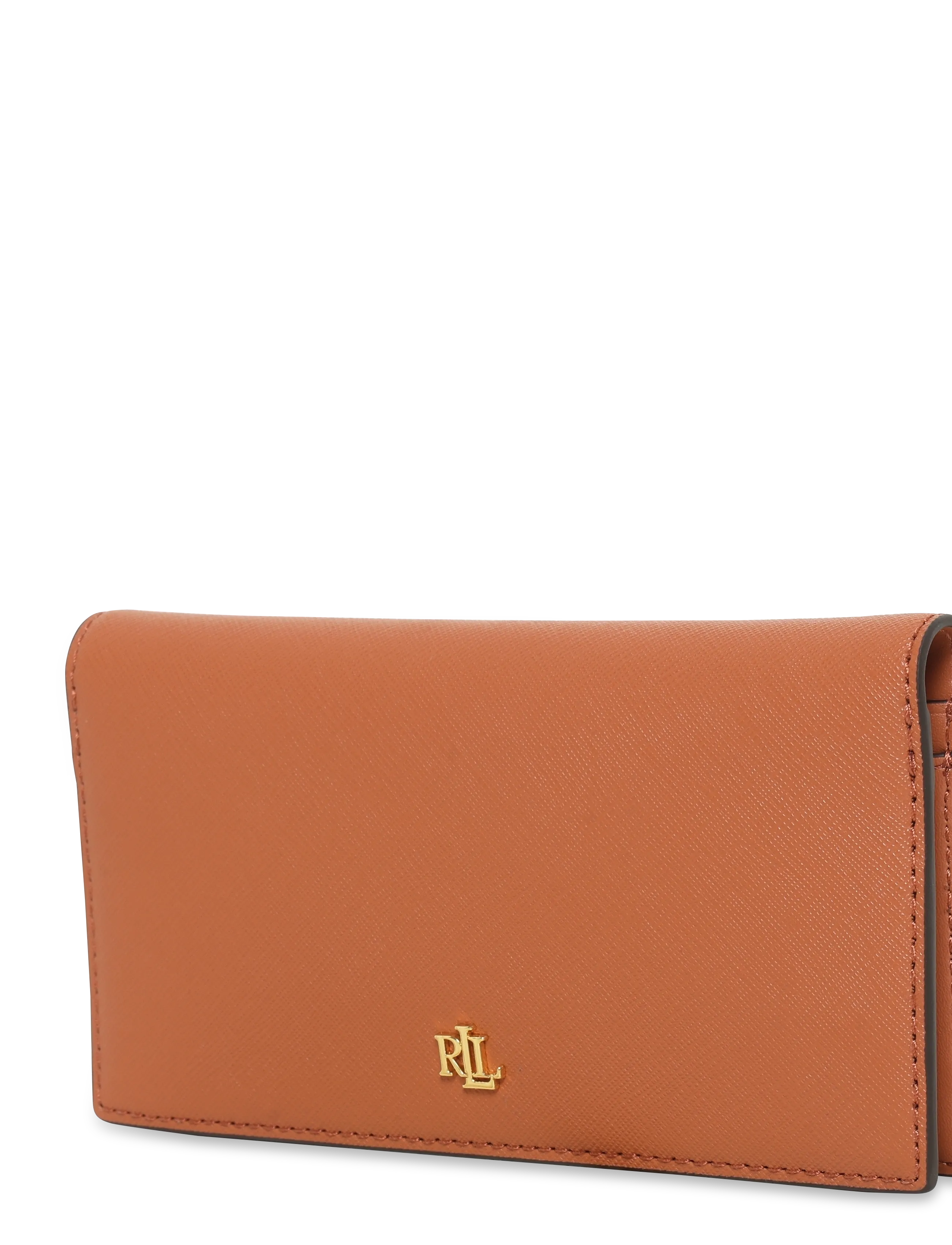 Lauren Ralph Lauren - Crosshatch Leather Slim Wallet - punge - red terracotta - 3