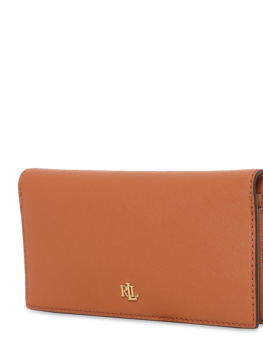 Lauren Ralph Lauren - Crosshatch Leather Slim Wallet - punge - red terracotta - 3