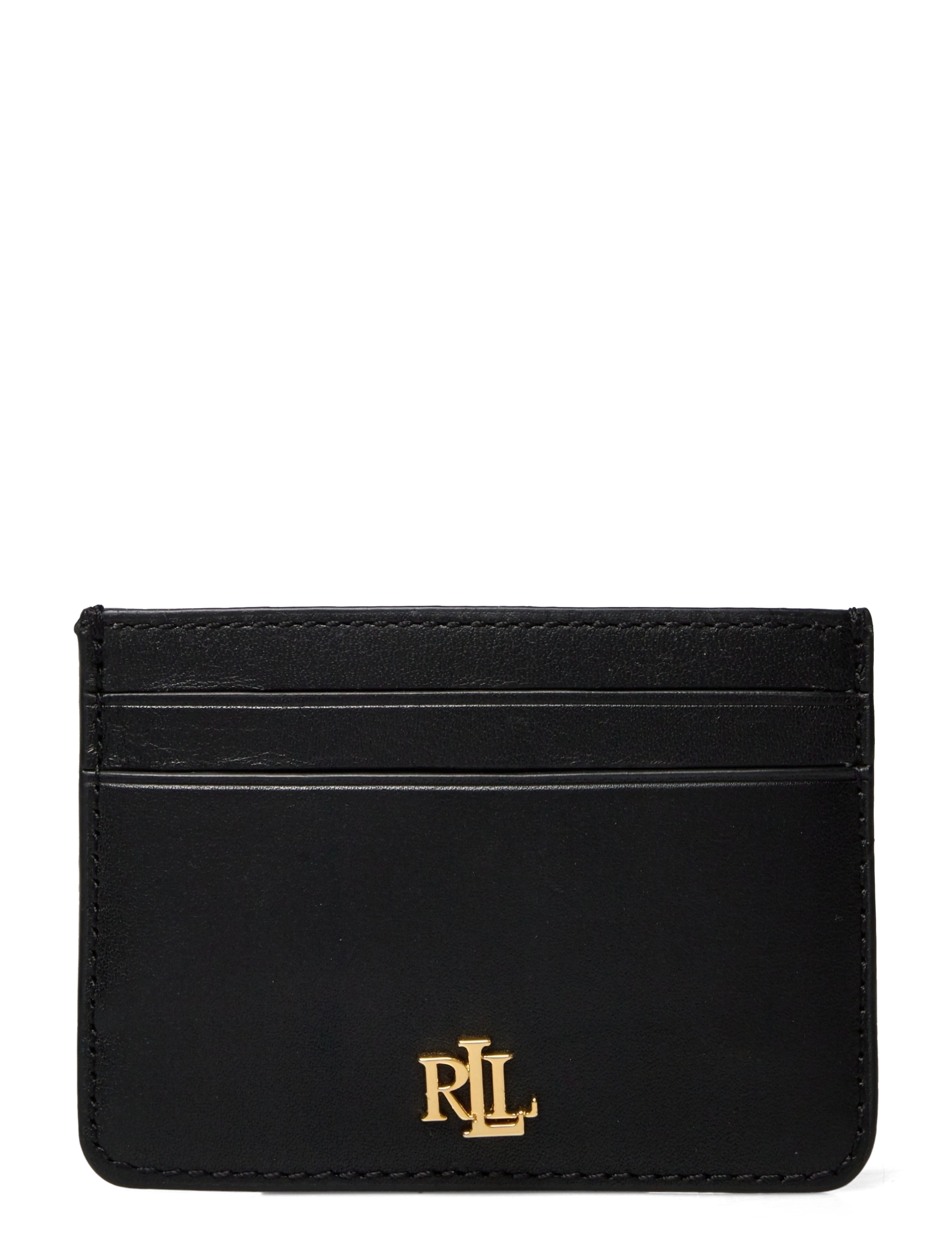 Lauren Ralph Lauren Leather Card Case, Kvinder, Kortholder, Sort, Str: ONE SIZE