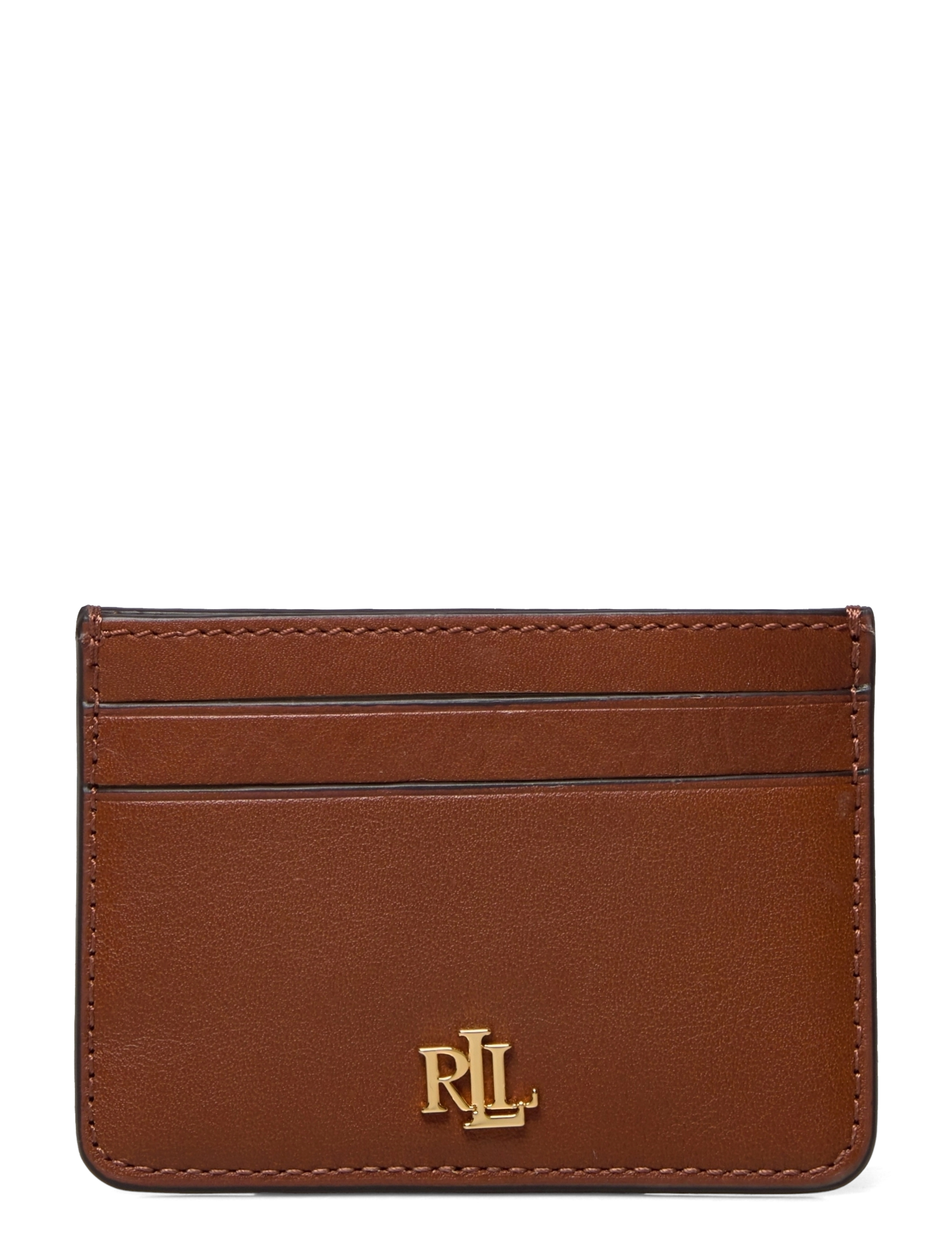 Lauren Ralph Lauren Leather Card Case - Plånböcker & Korthållare - LAUREN TAN / brown