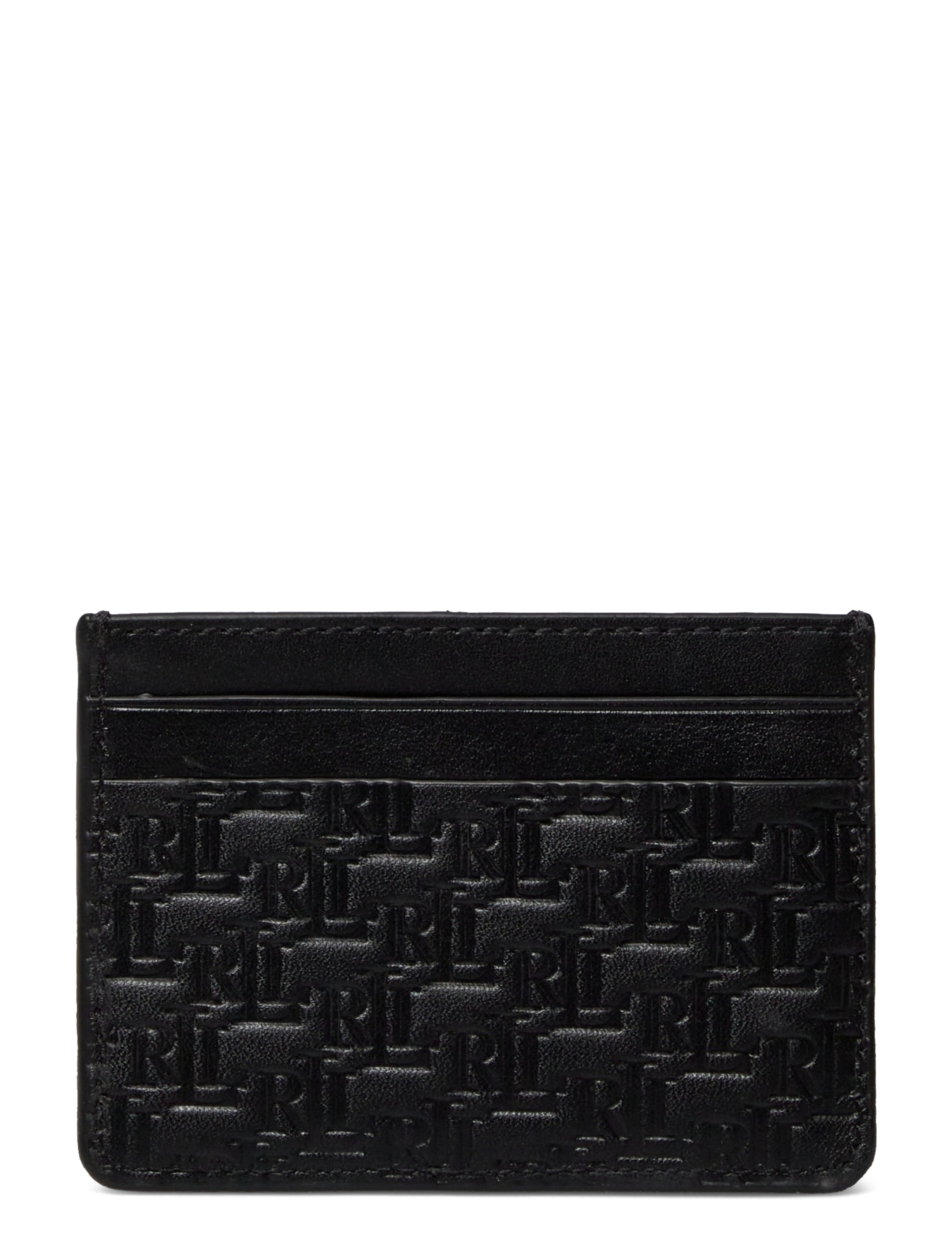 Lauren Ralph Lauren - Debossed Leather Card Case - black - 1