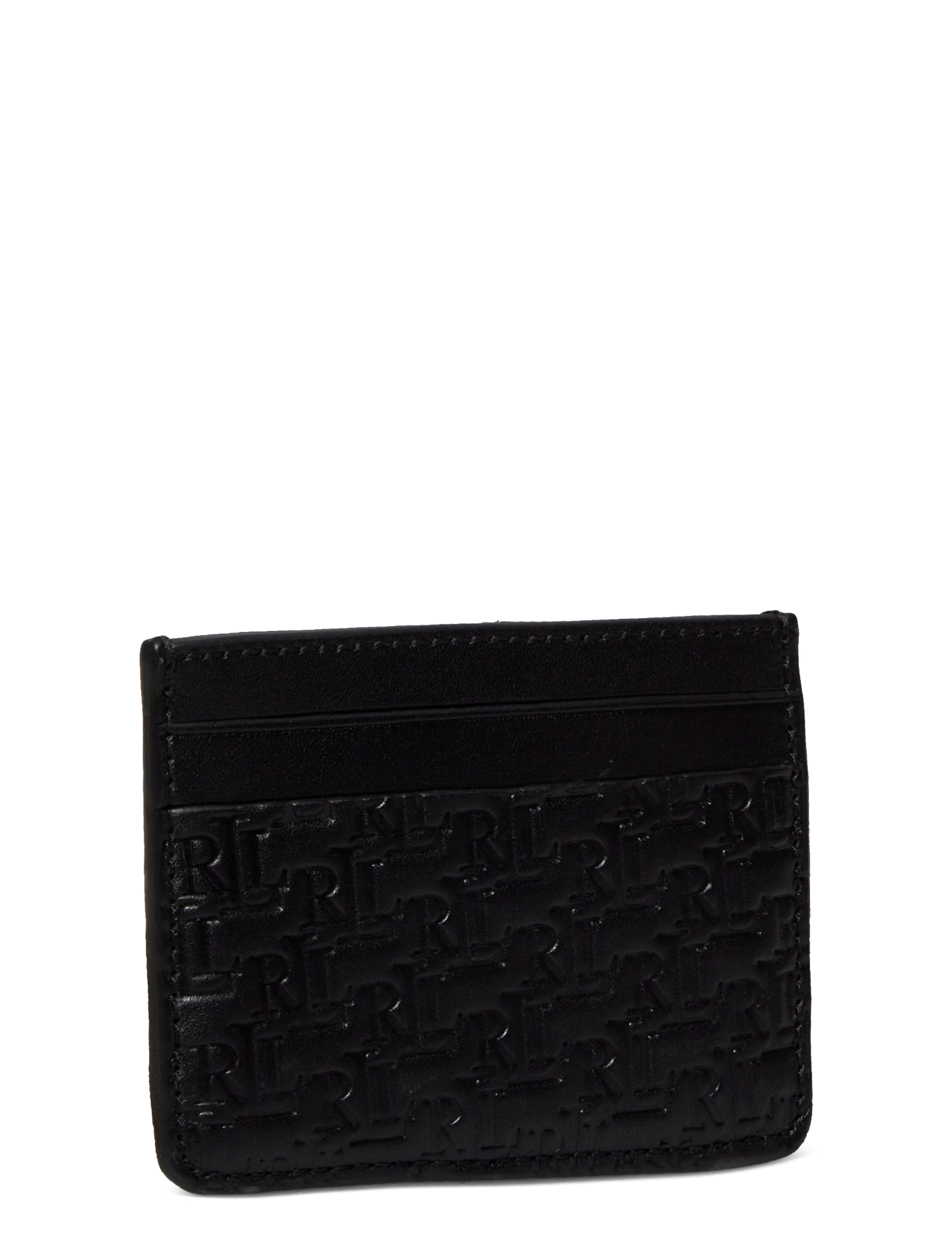 Lauren Ralph Lauren - Debossed Leather Card Case - black - 2