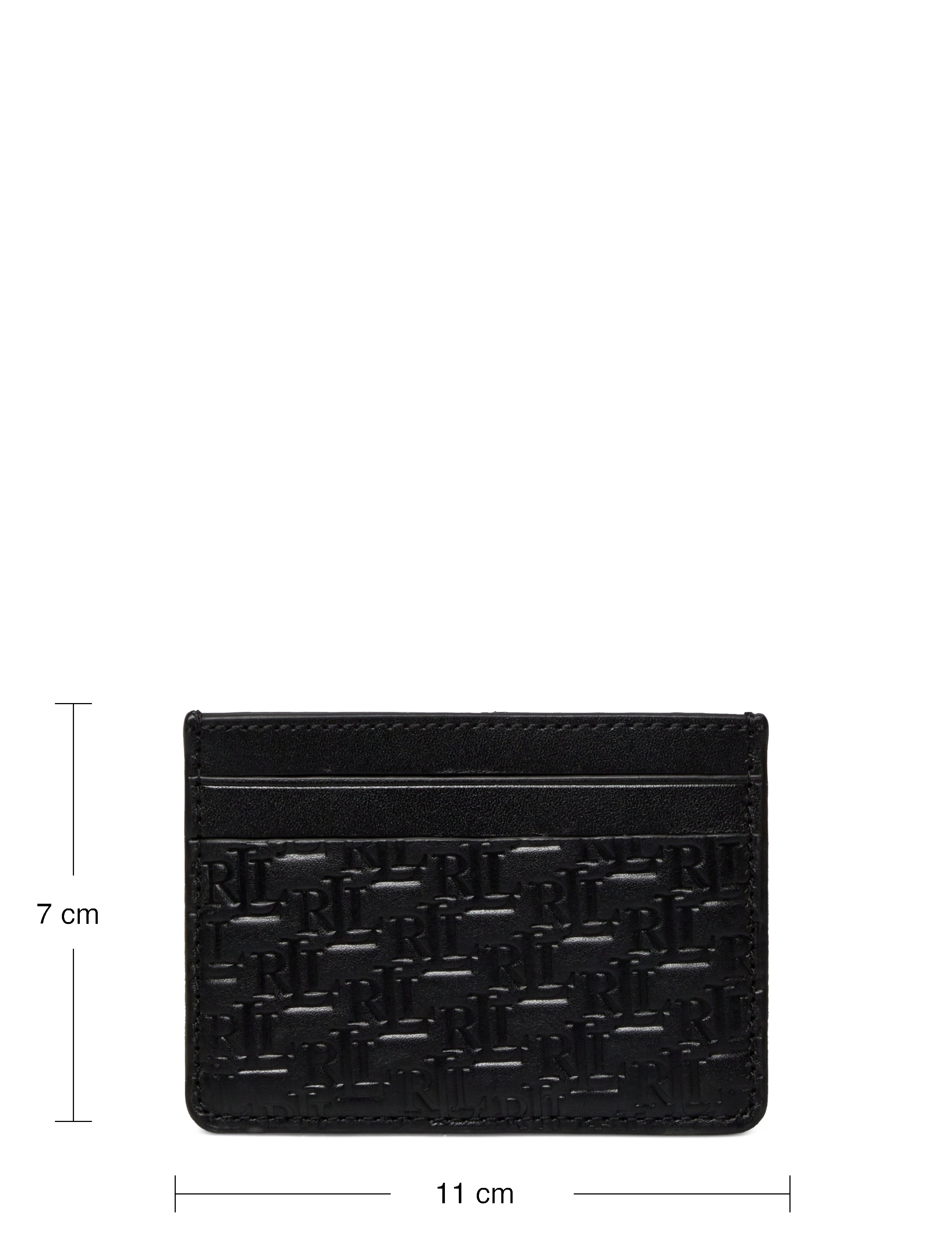 Lauren Ralph Lauren - Debossed Leather Card Case - black - 3