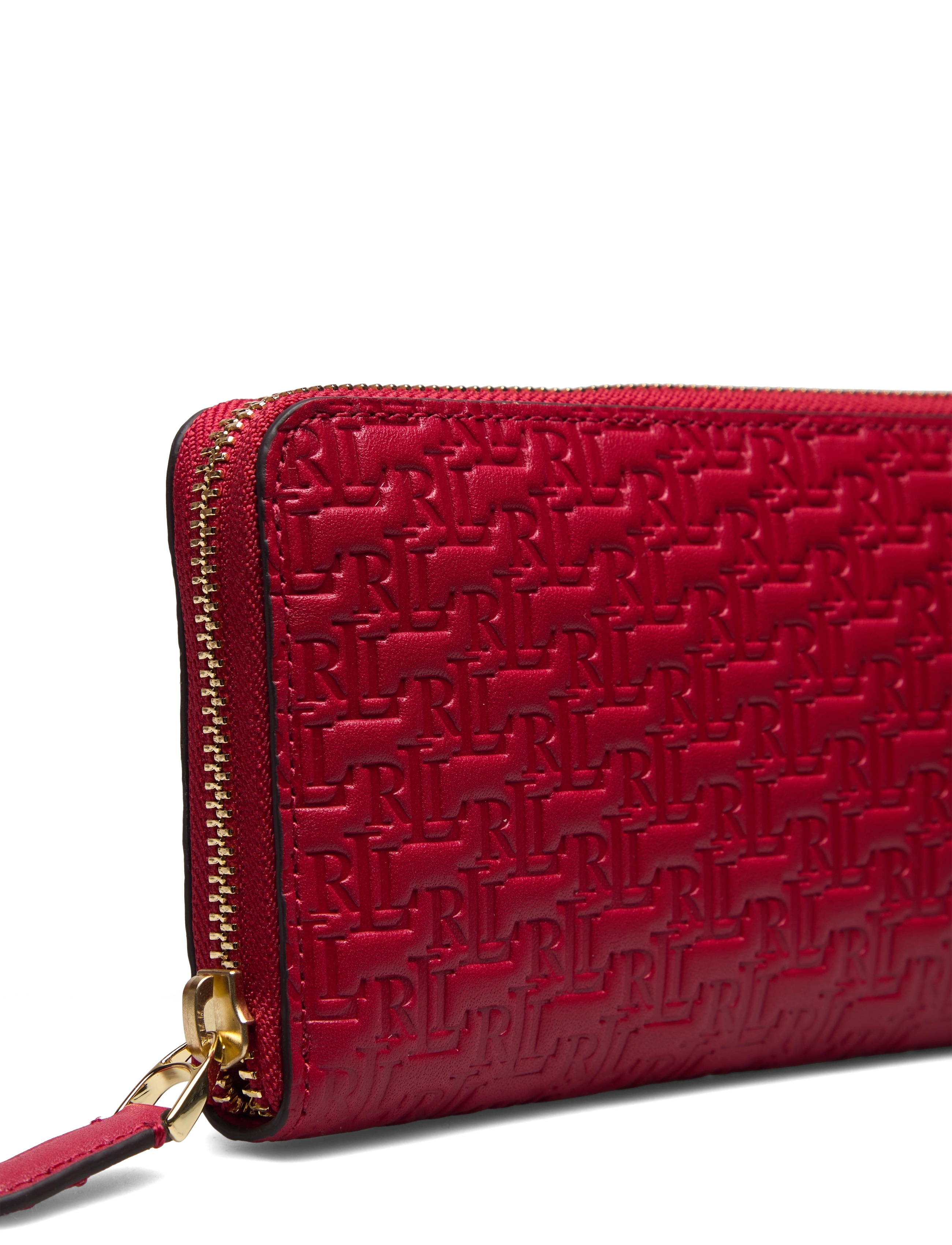 Lauren Ralph Lauren - Debossed Leather Continental Wallet - rl2000 red - 3