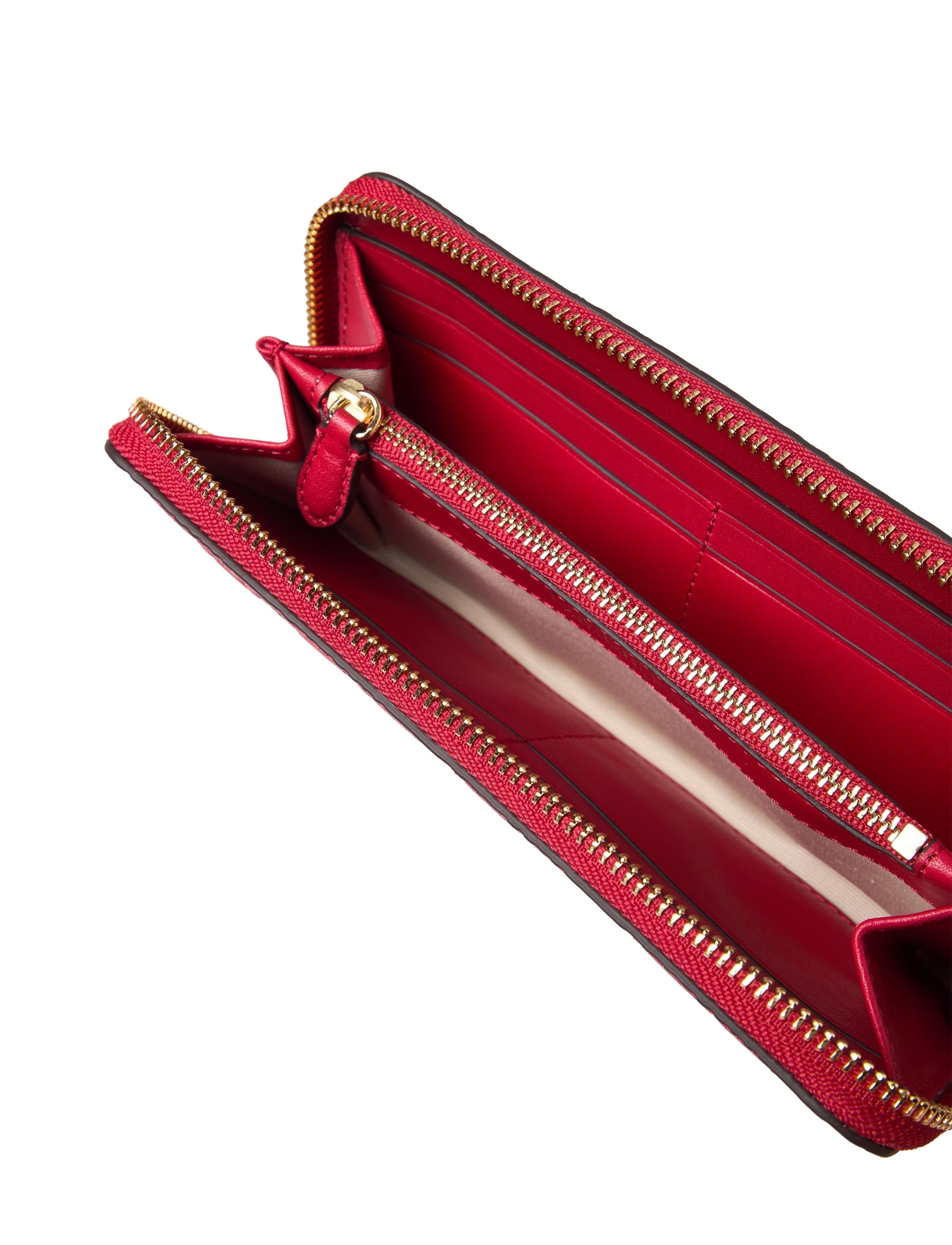 Lauren Ralph Lauren - Debossed Leather Continental Wallet - rl2000 red - 4