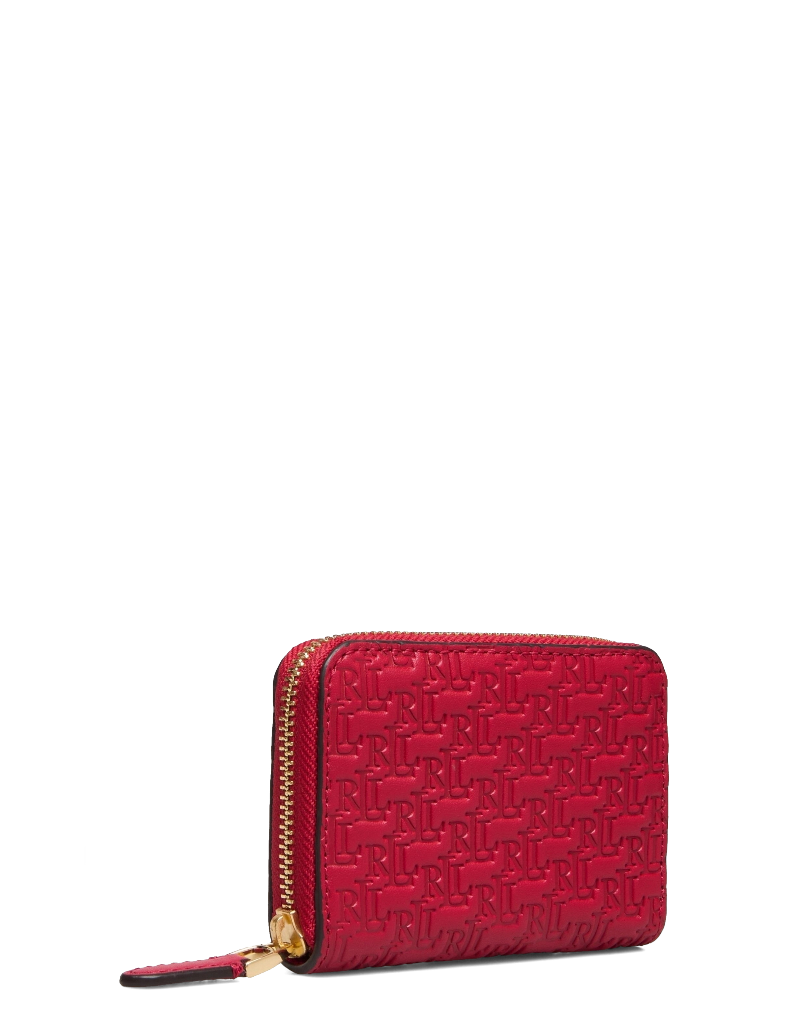 Lauren Ralph Lauren - Debossed Leather Zip Wallet - rl2000 red - 2