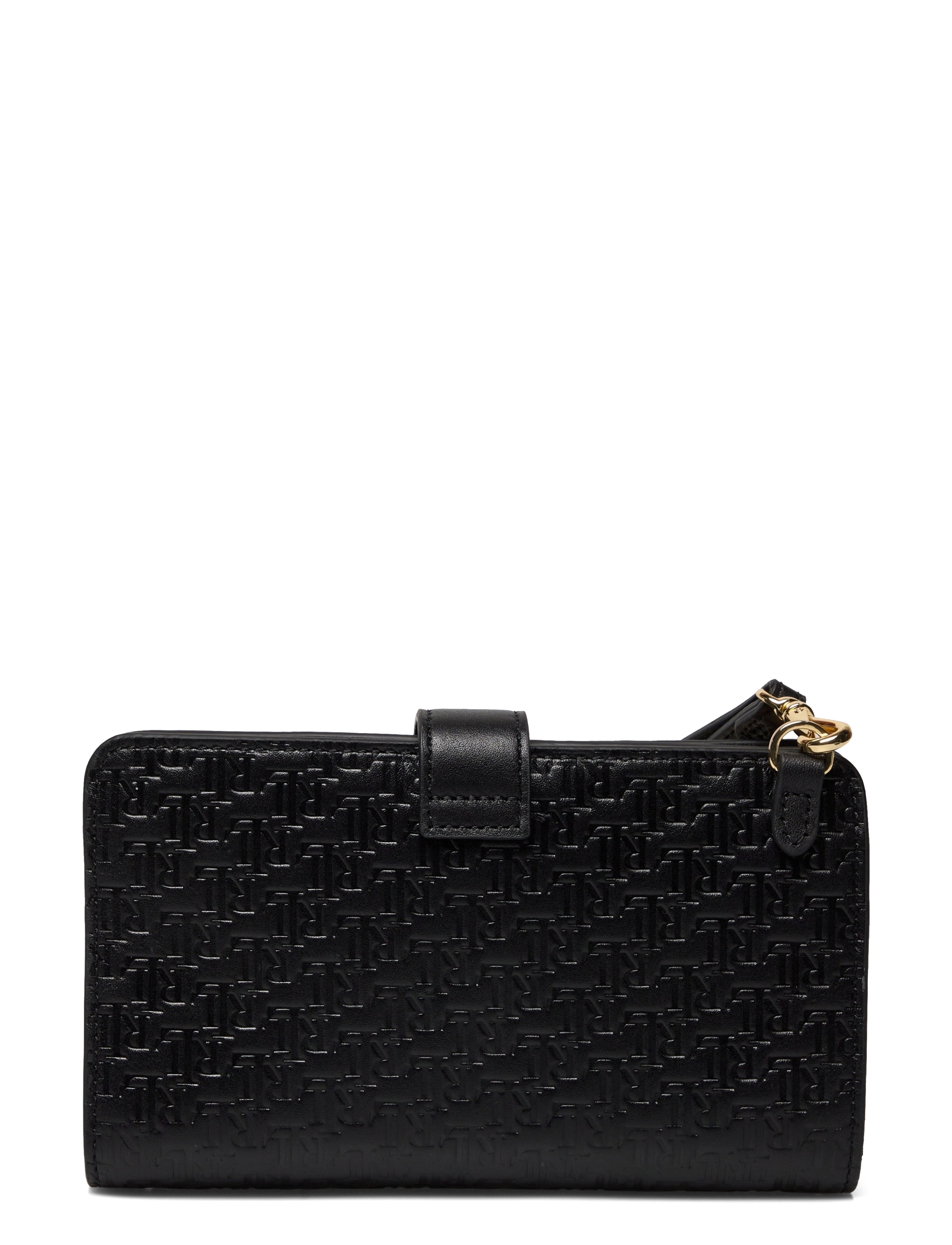 Lauren Ralph Lauren - Logo-Debossed Leather Tech Wristlet - black - 1
