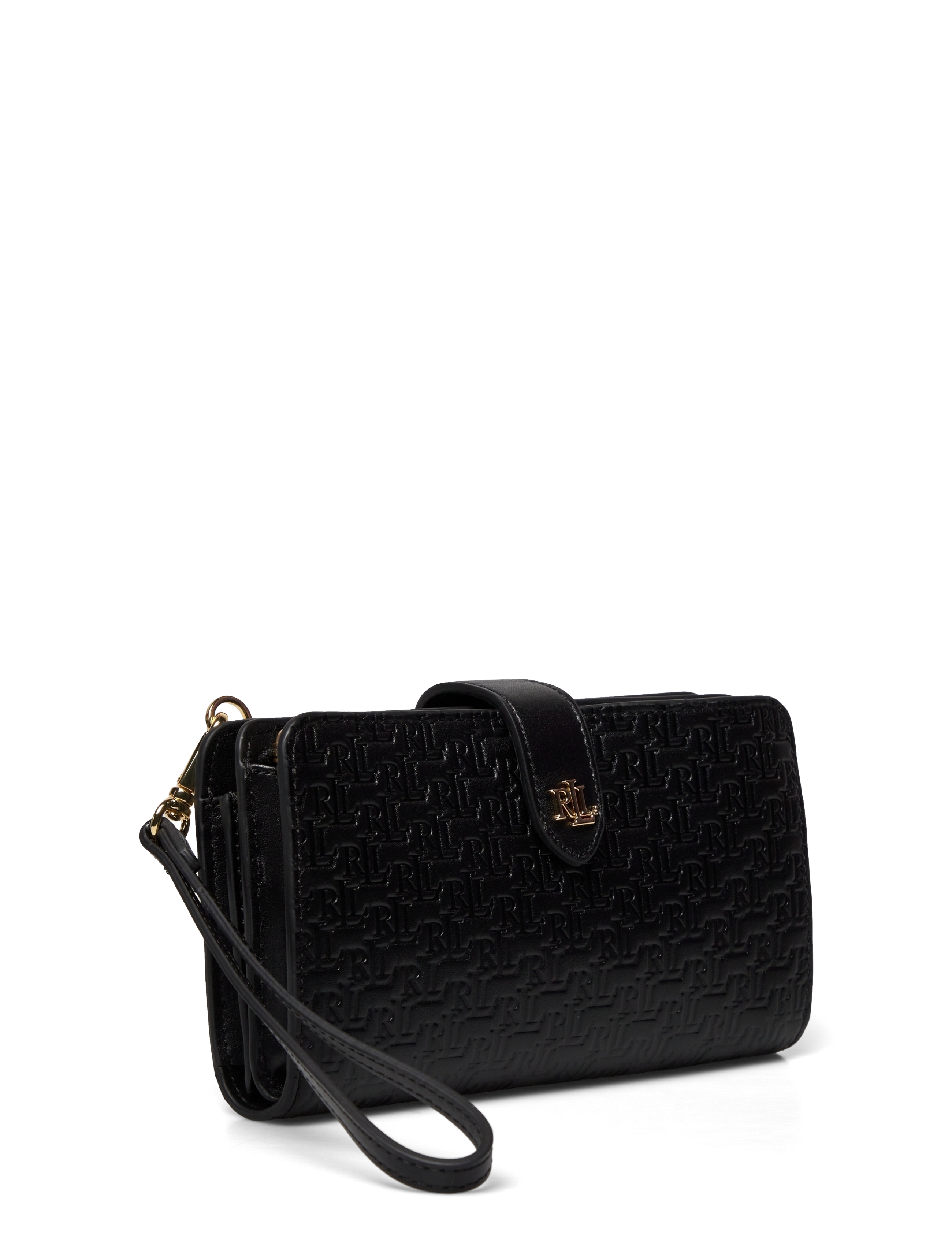 Lauren Ralph Lauren - Logo-Debossed Leather Tech Wristlet - black - 2