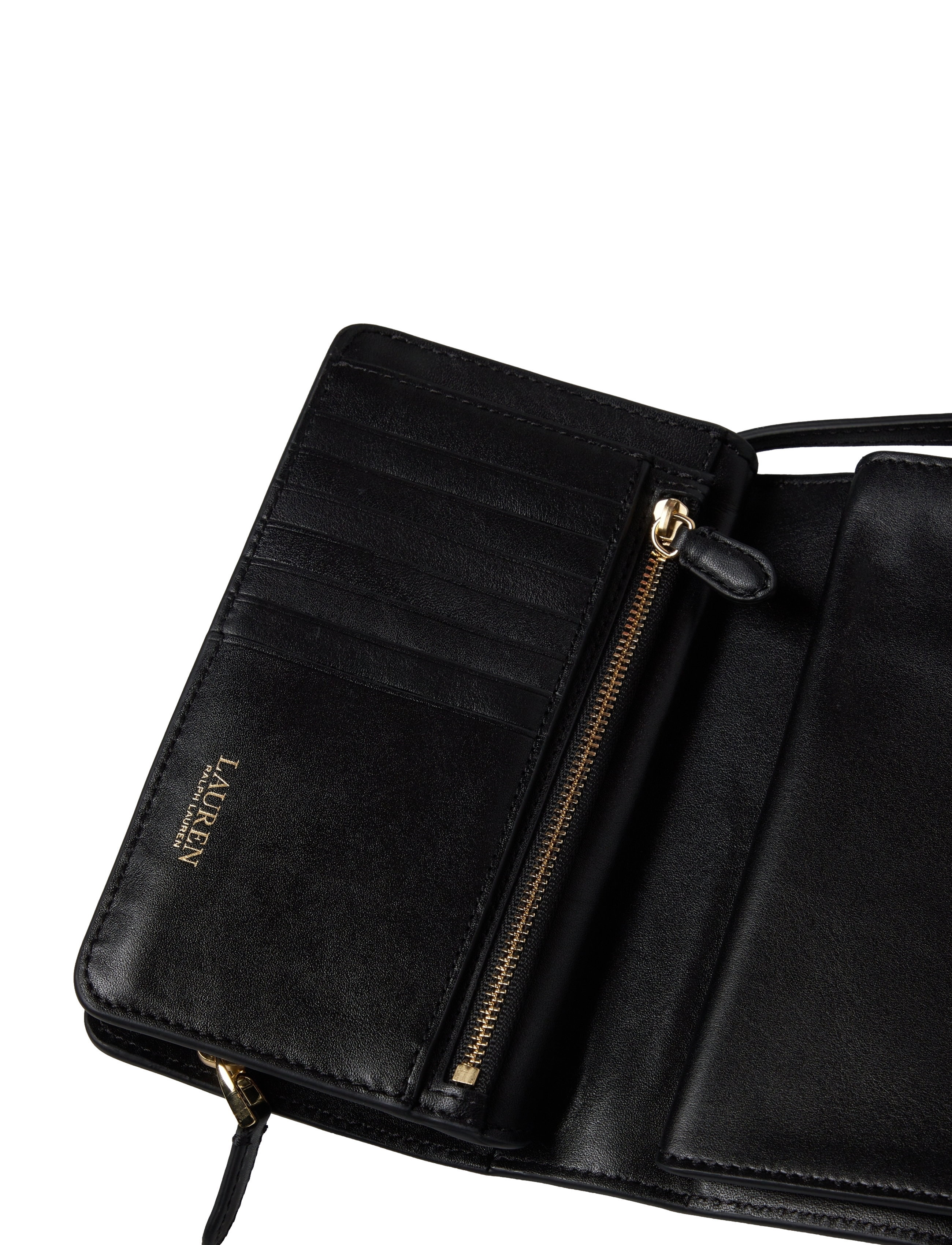 Lauren Ralph Lauren - Logo-Debossed Leather Tech Wristlet - black - 3