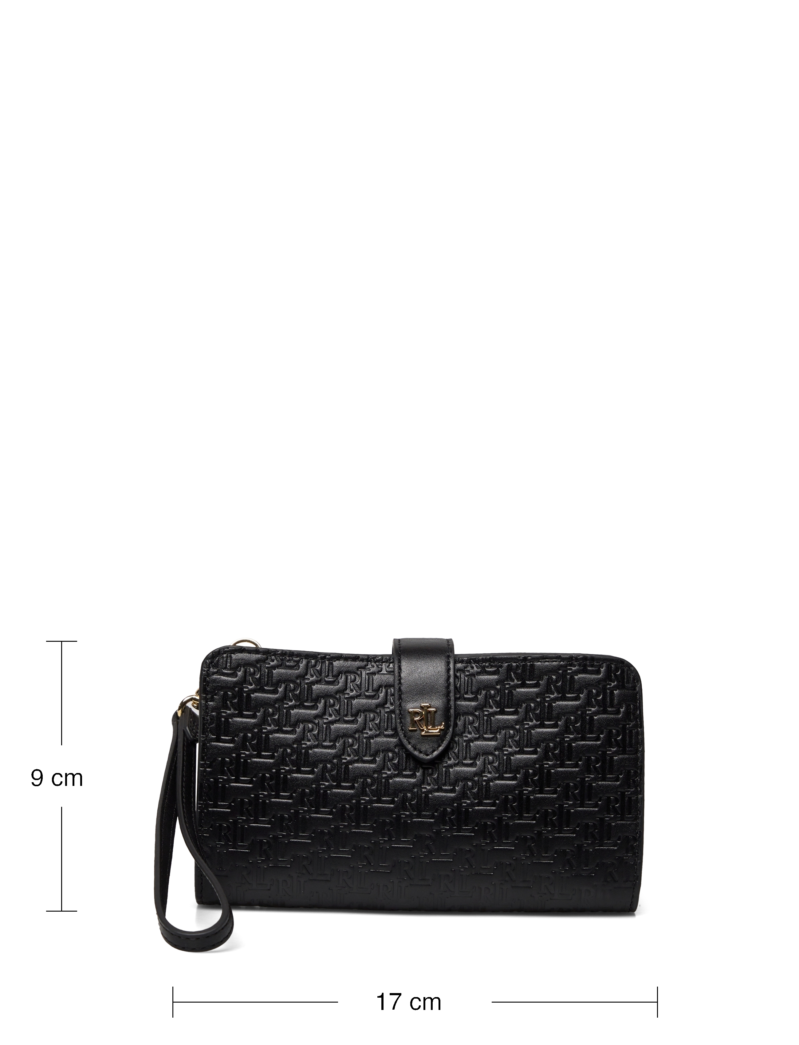 Lauren Ralph Lauren - Logo-Debossed Leather Tech Wristlet - black - 4