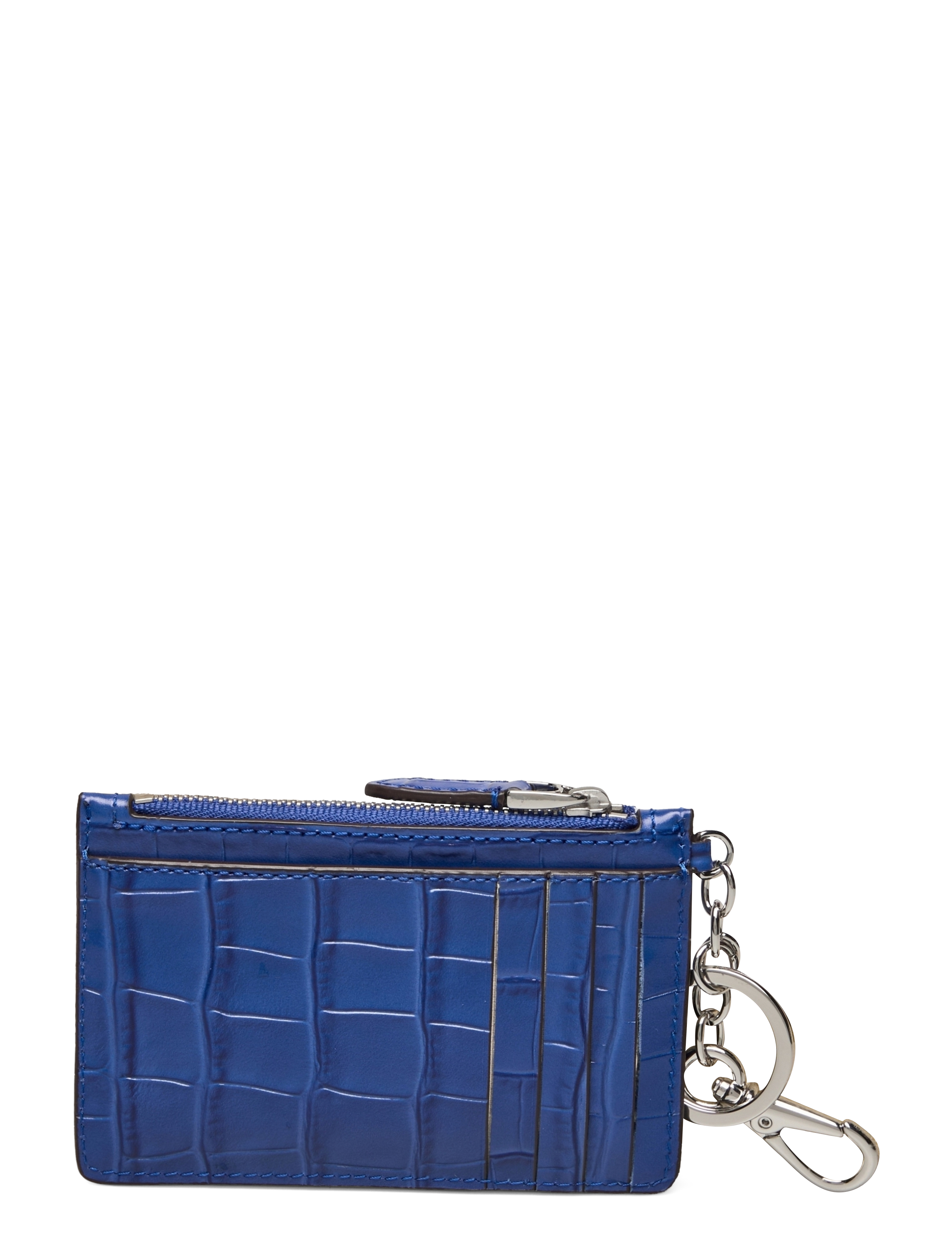 Lauren Ralph Lauren - LARGE CROC EMBOSS-ZIP CARD CAS-CCS- - blue saturn - 1