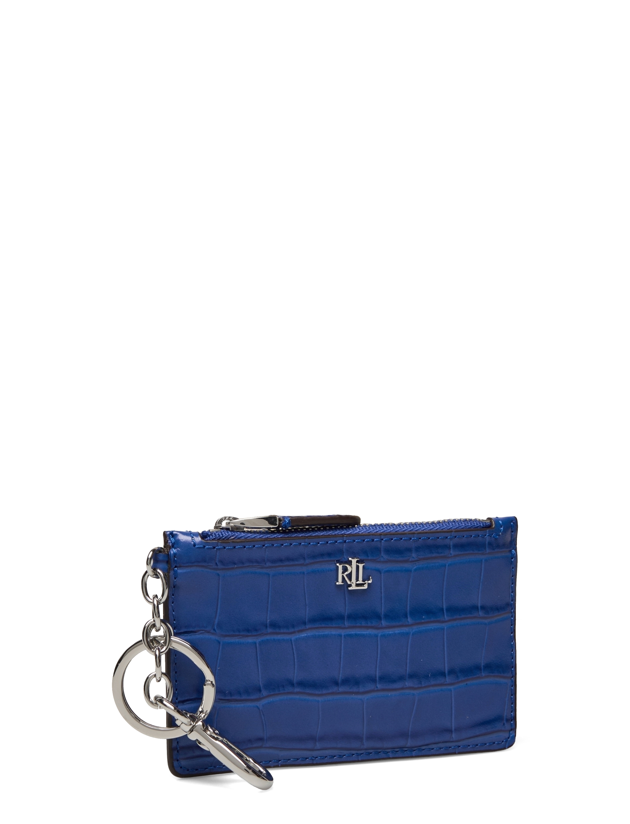 Lauren Ralph Lauren - LARGE CROC EMBOSS-ZIP CARD CAS-CCS- - blue saturn - 2