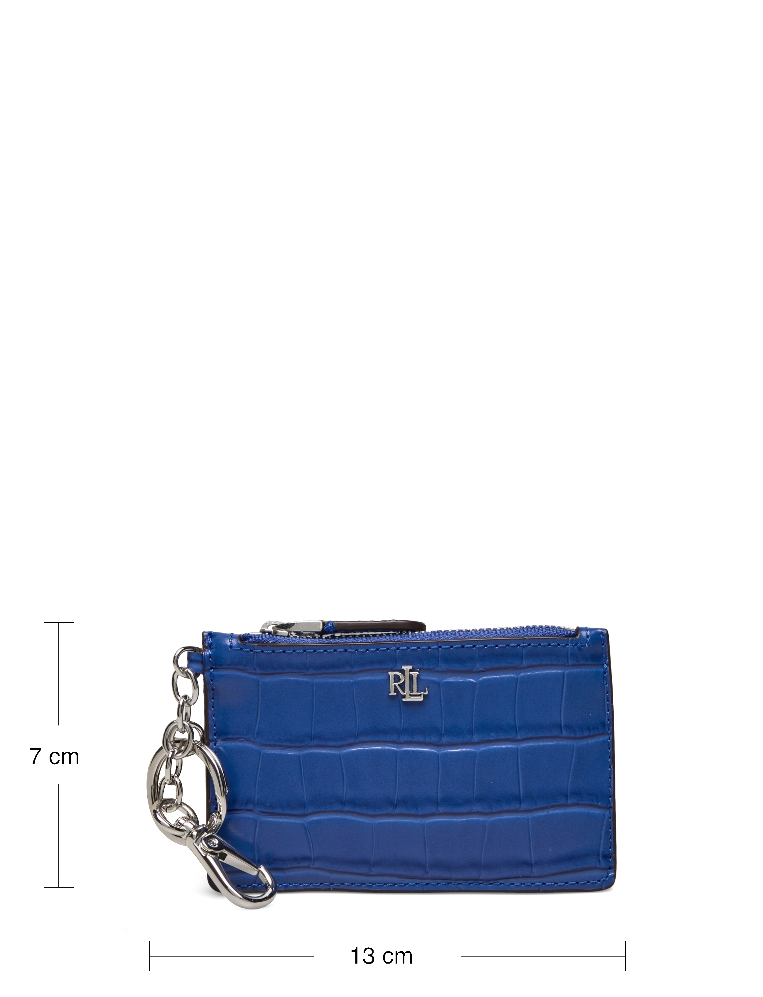 Lauren Ralph Lauren - LARGE CROC EMBOSS-ZIP CARD CAS-CCS- - blue saturn - 3