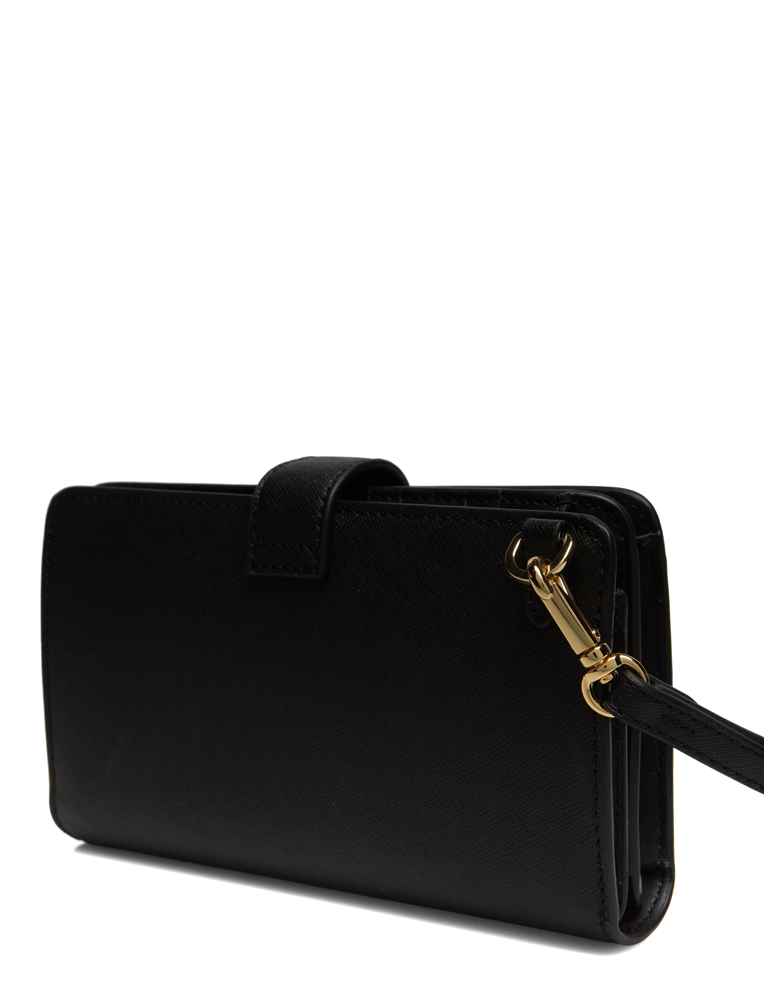 Lauren Ralph Lauren - Crosshatch Leather Tech Wristlet - black - 2
