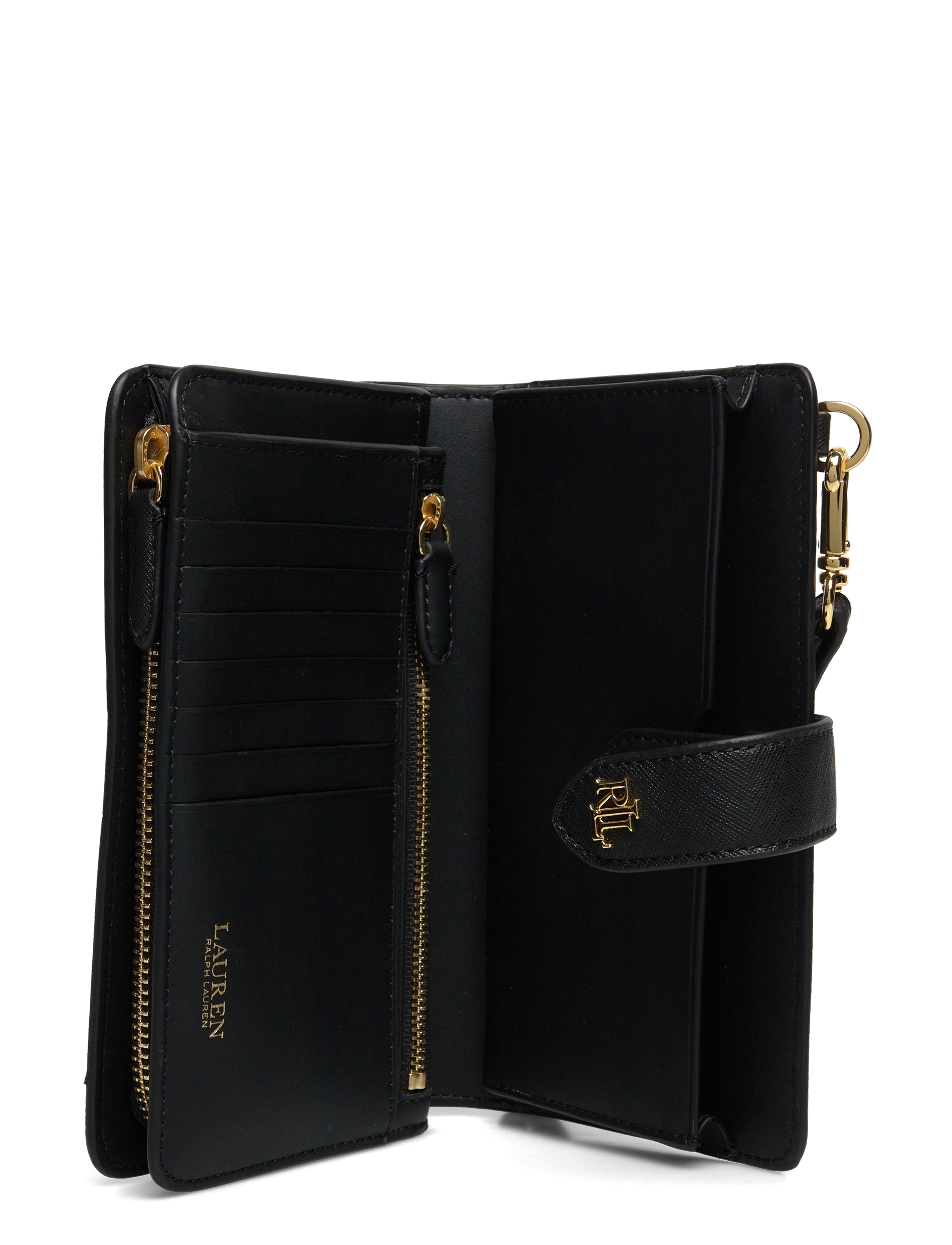 Lauren Ralph Lauren - Crosshatch Leather Tech Wristlet - black - 4