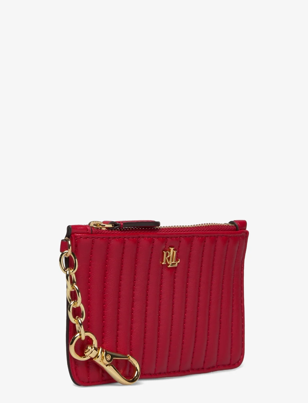 Lauren Ralph Lauren Quilted Nappa Leather Zip Card Case Card