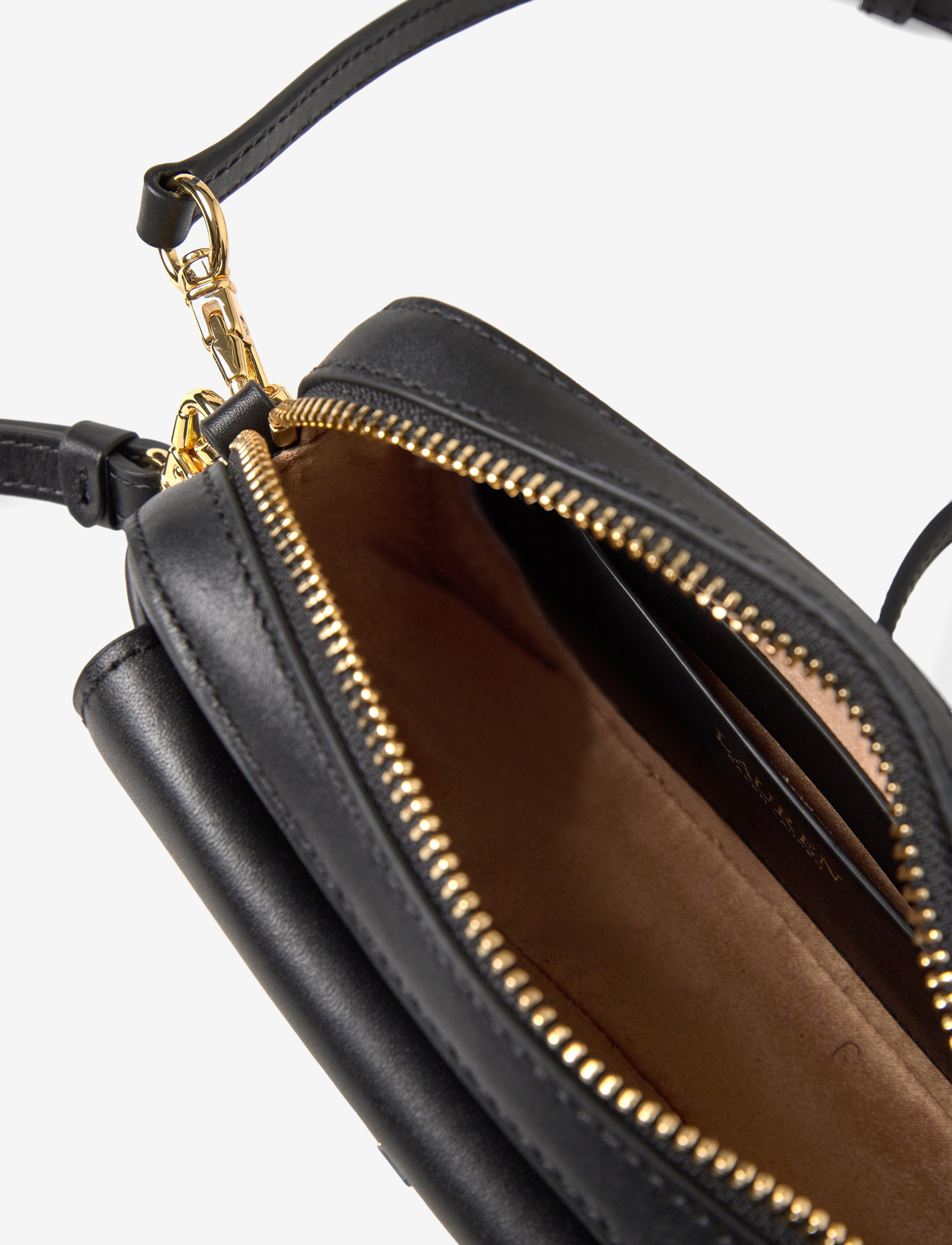 Lauren Ralph Lauren - Leather Small Marcy Convertible Pouch - black - 4