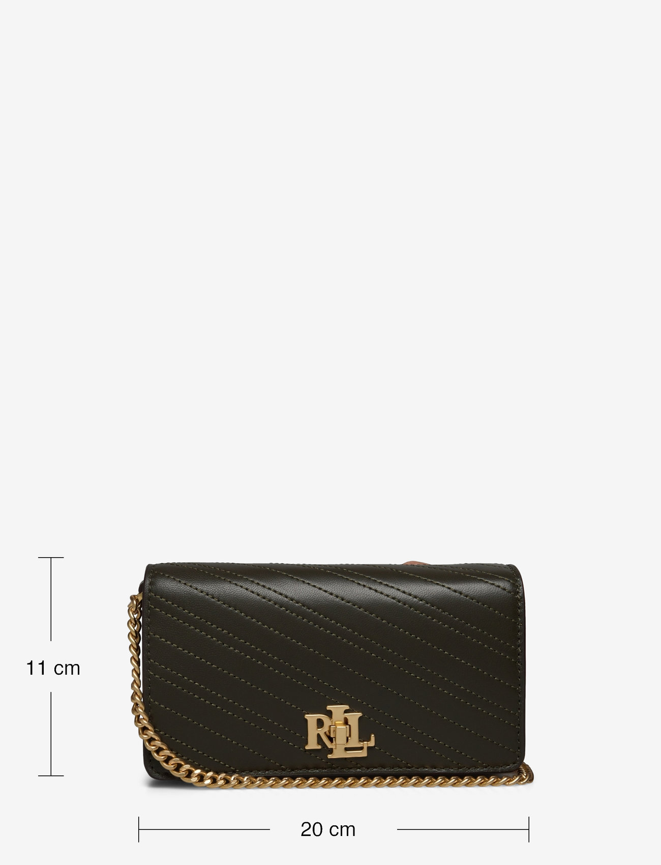 Lauren Ralph Lauren - Stitched Crossbody Turn-Lock Tech Case - dark olive/dark o - 5