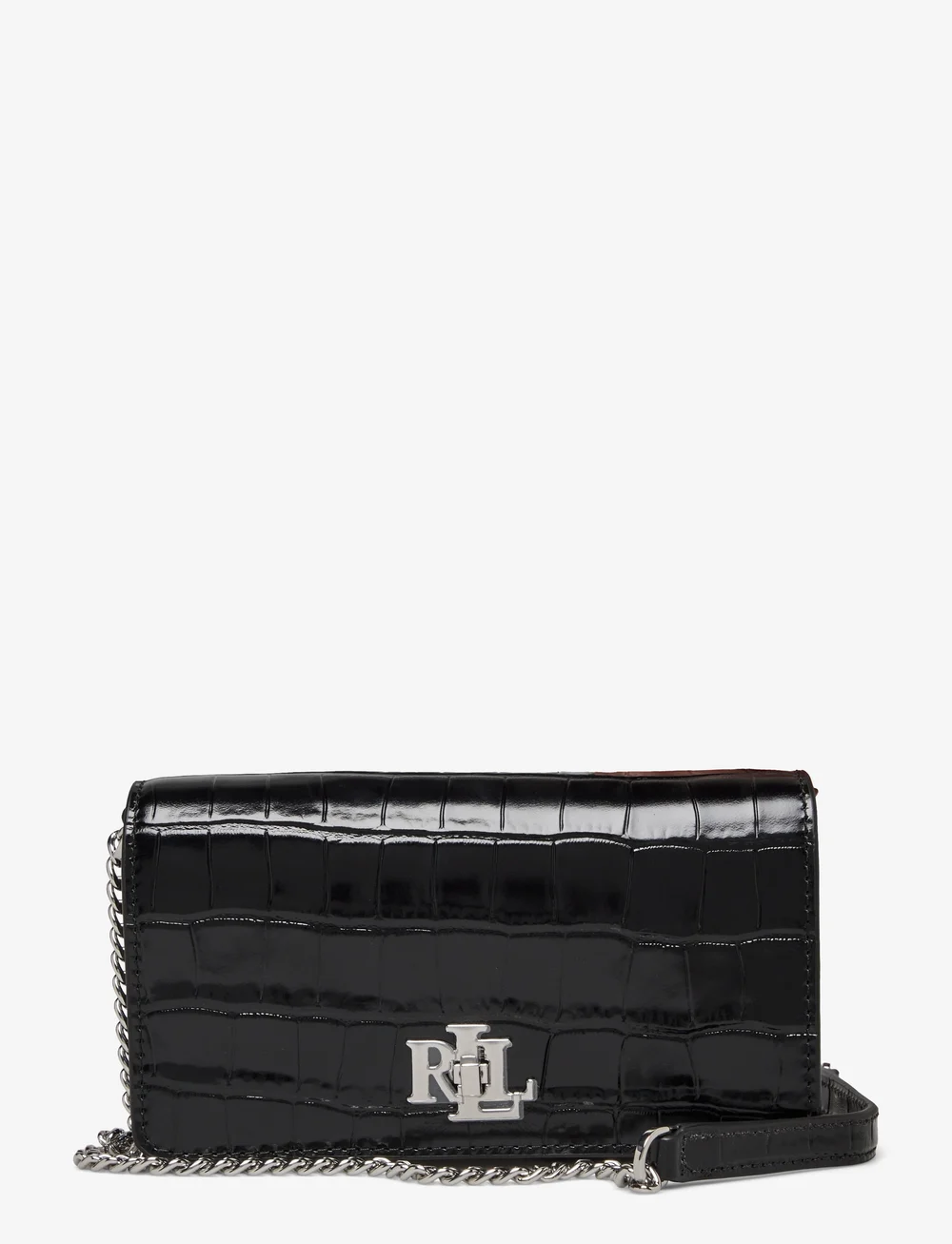 Lauren Ralph Lauren - Embossed Crossbody Turn-Lock Tech Case - crossbody kotid - black - 0