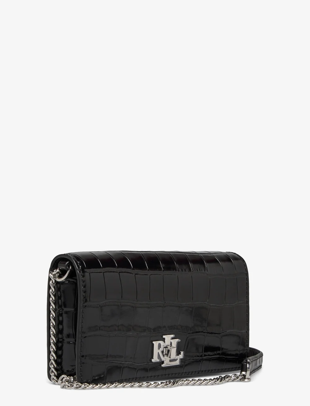 Lauren Ralph Lauren - Embossed Crossbody Turn-Lock Tech Case - crossbody kotid - black - 2