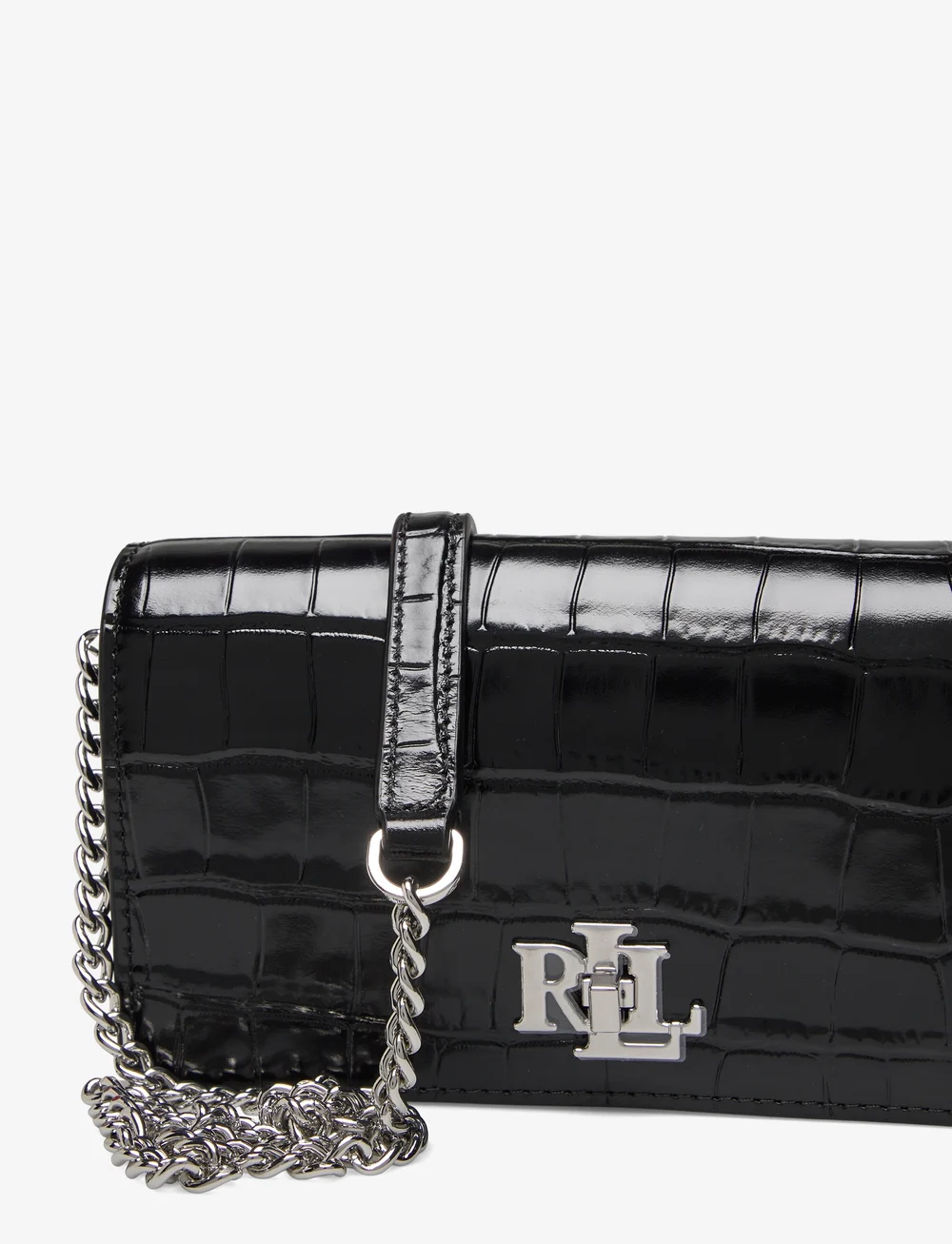 Lauren Ralph Lauren - Embossed Crossbody Turn-Lock Tech Case - crossbody kotid - black - 3