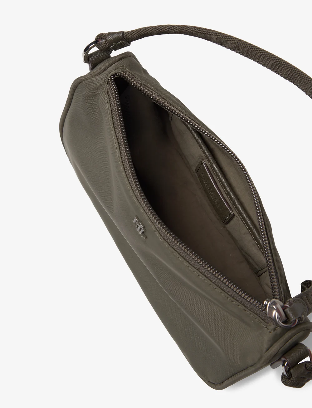 Lauren Ralph Lauren - Medium Nylon Top-Handle Pouch - særlige begivenheder - dark olive/dark o - 4