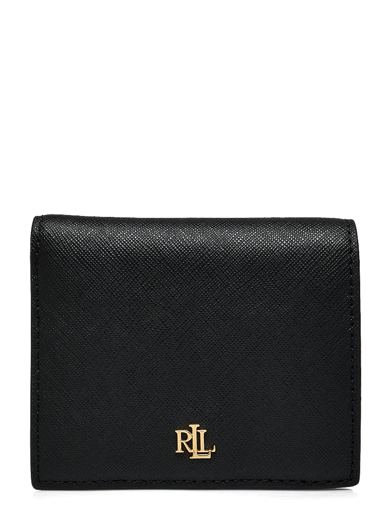 Lauren Ralph Lauren - Crosshatch Leather Compact Wallet - plånböcker - black - 0