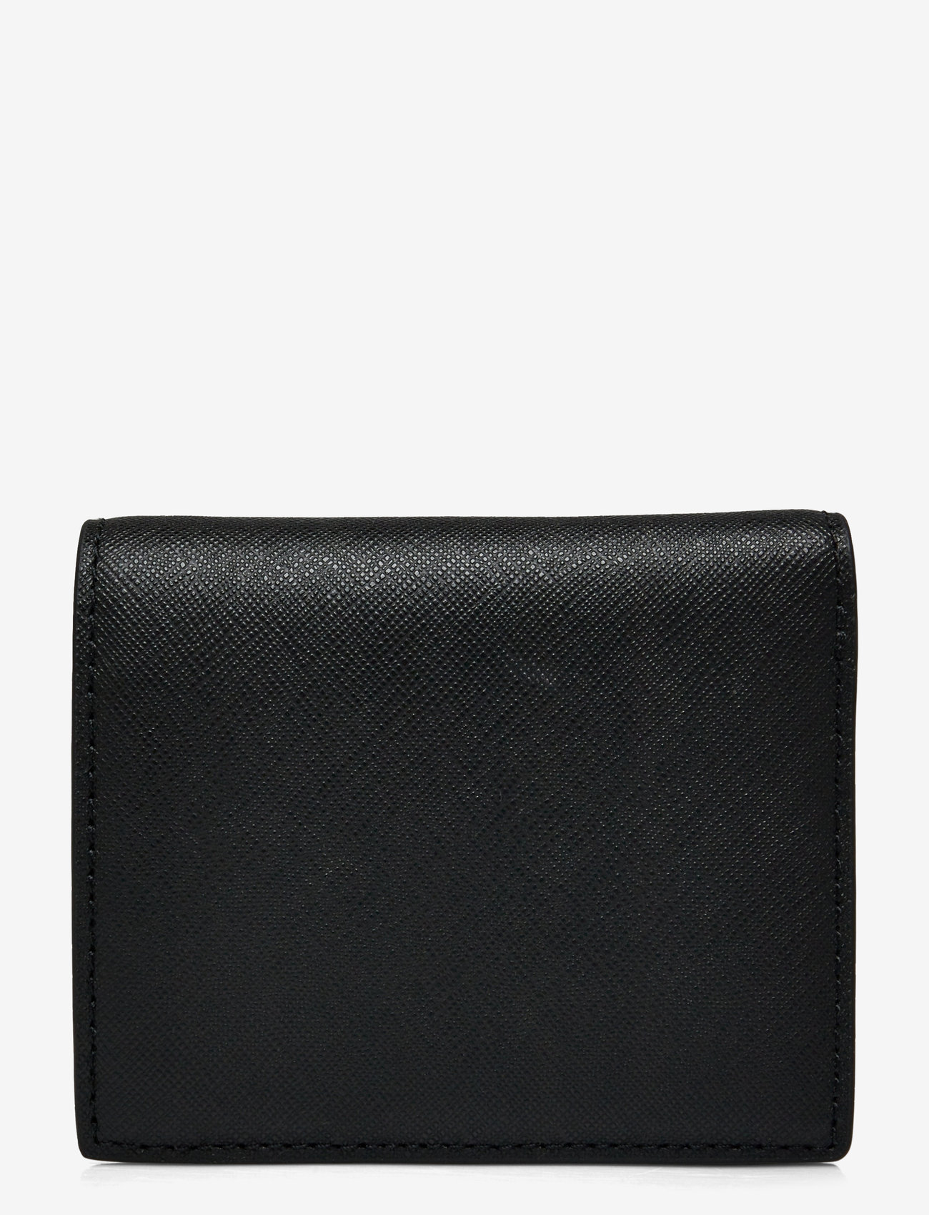 Lauren Ralph Lauren - Crosshatch Leather Compact Wallet - plånböcker - black - 1
