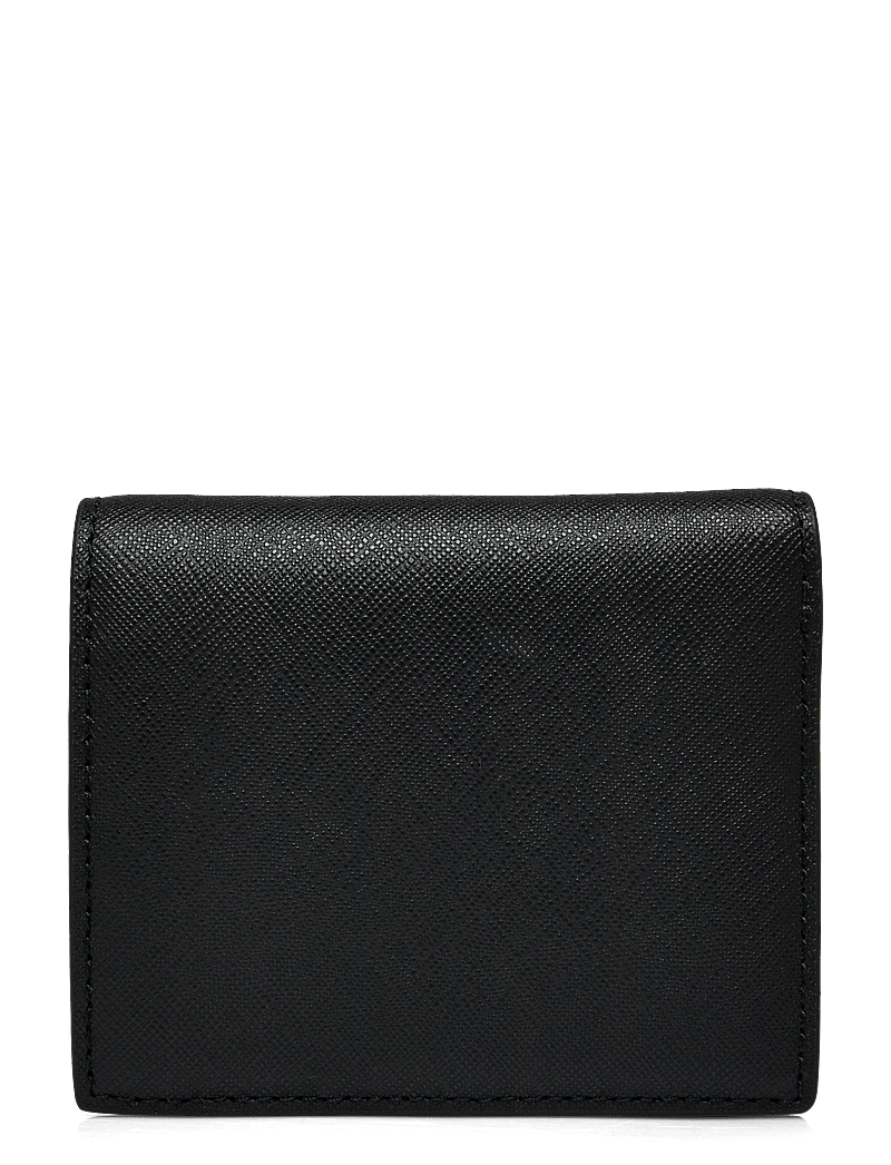 Lauren Ralph Lauren - Crosshatch Leather Compact Wallet - plånböcker - black - 1