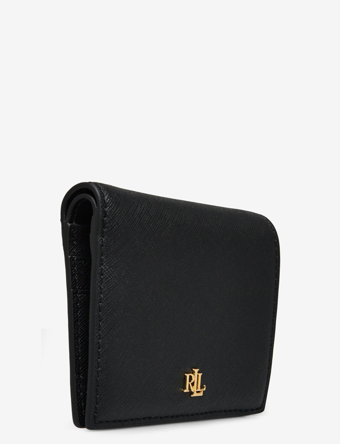 Lauren Ralph Lauren - Crosshatch Leather Compact Wallet - plånböcker - black - 2