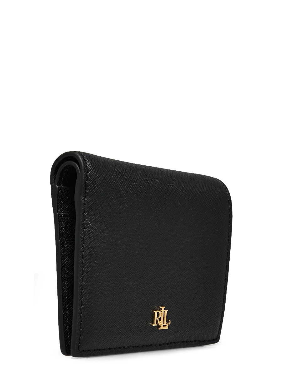 Lauren Ralph Lauren - Crosshatch Leather Compact Wallet - black - 2