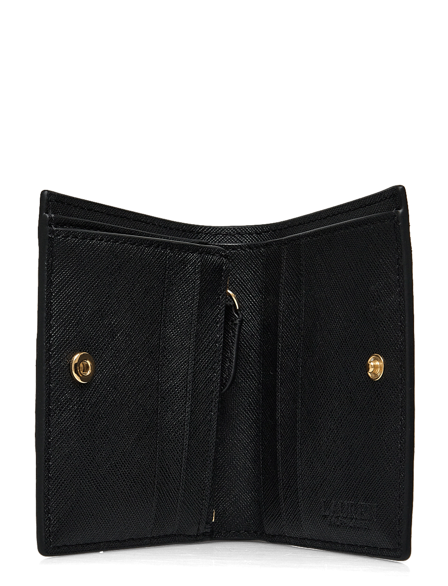 Lauren Ralph Lauren - Crosshatch Leather Compact Wallet - black - 3