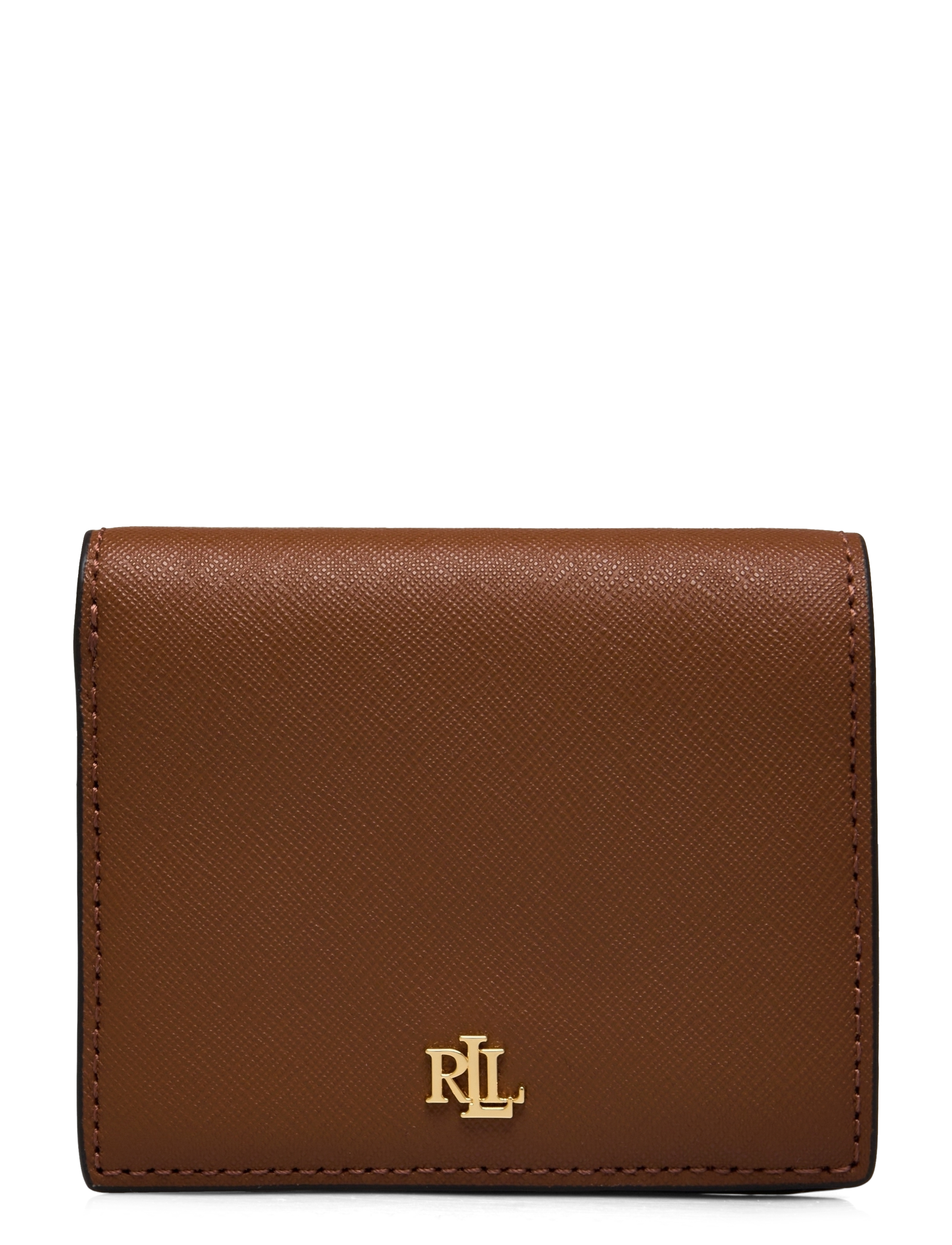 Lauren Ralph Lauren Crosshatch Leather Compact Wallet - Säsongens färger - LAUREN TAN / brown