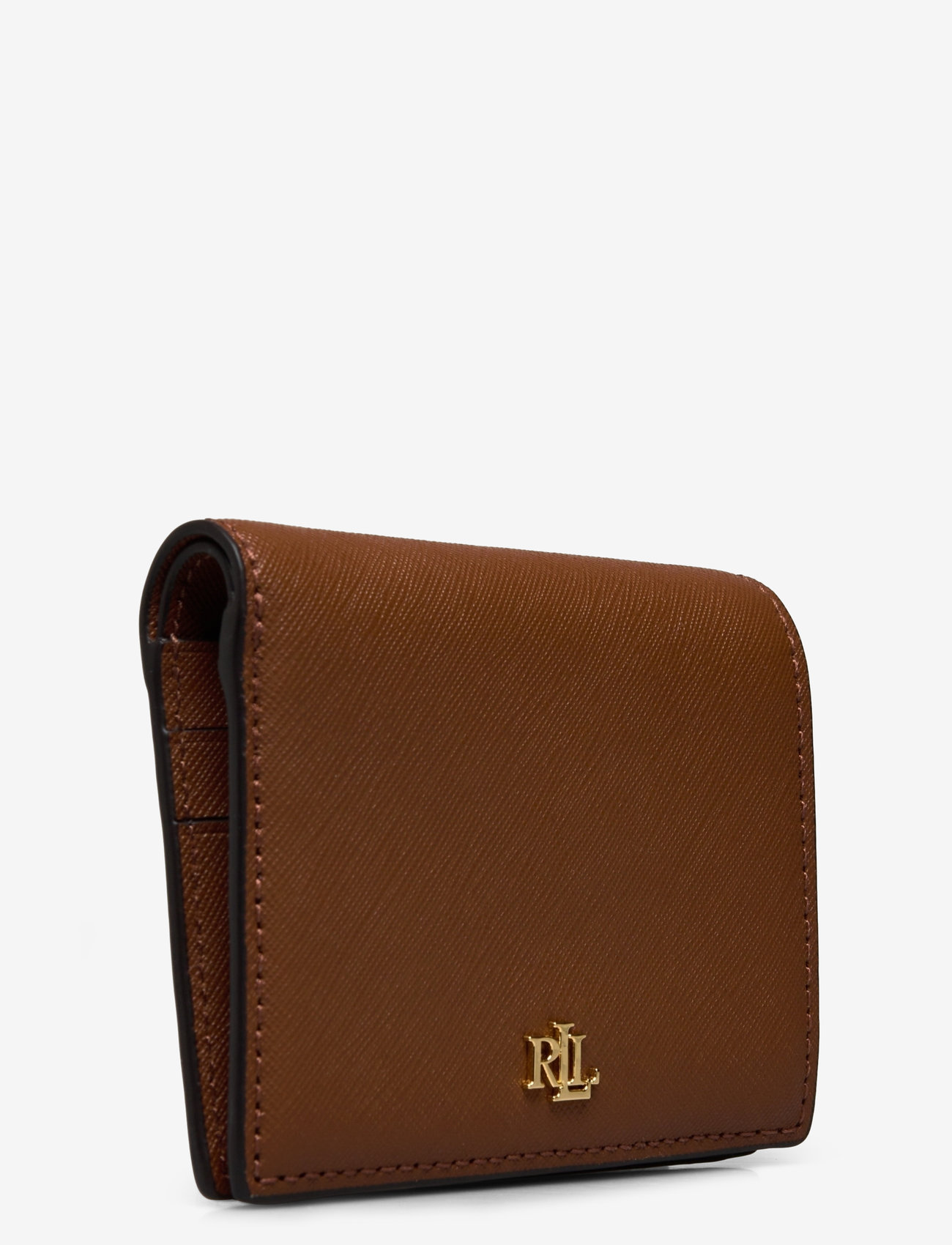 Lauren Ralph Lauren - Crosshatch Leather Compact Wallet - punge & kortholdere - lauren tan - 2