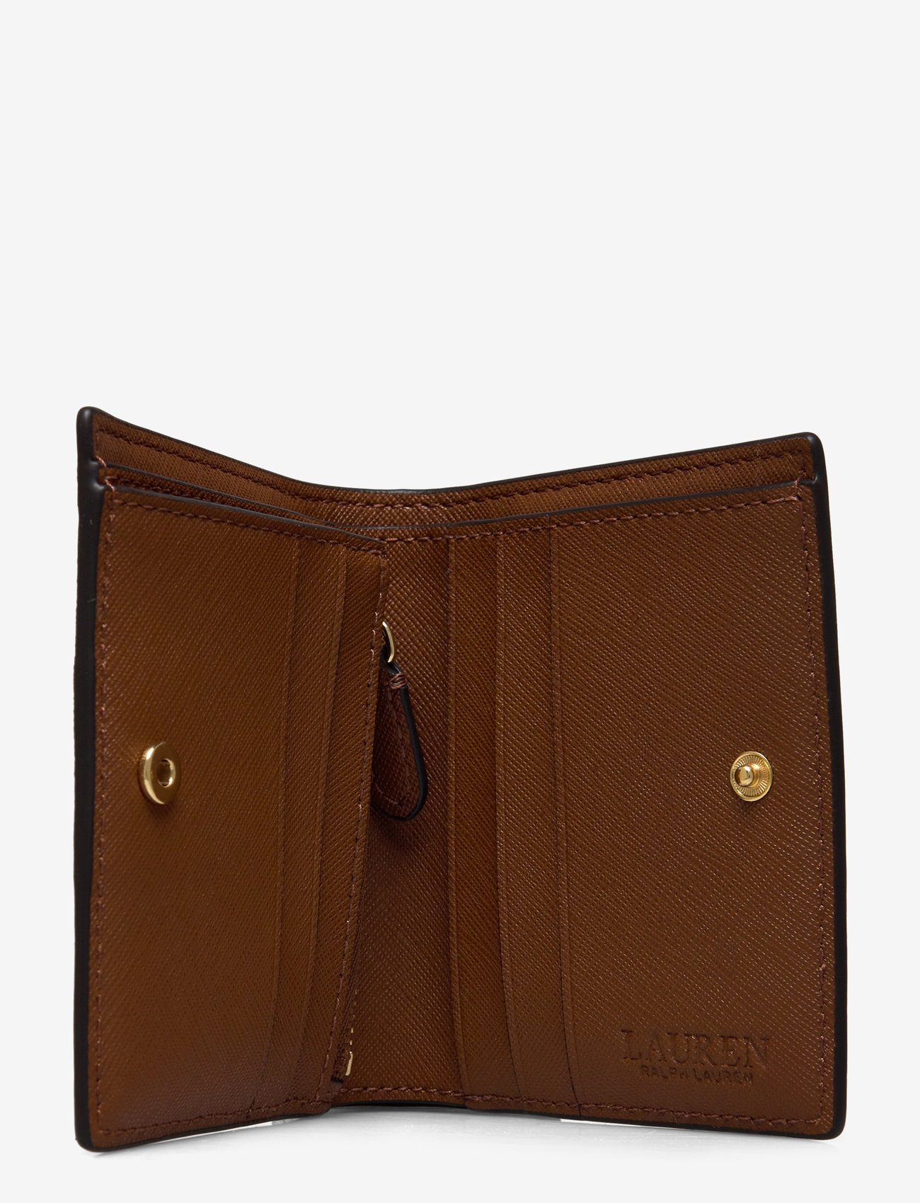Lauren Ralph Lauren - Crosshatch Leather Compact Wallet - punge & kortholdere - lauren tan - 3