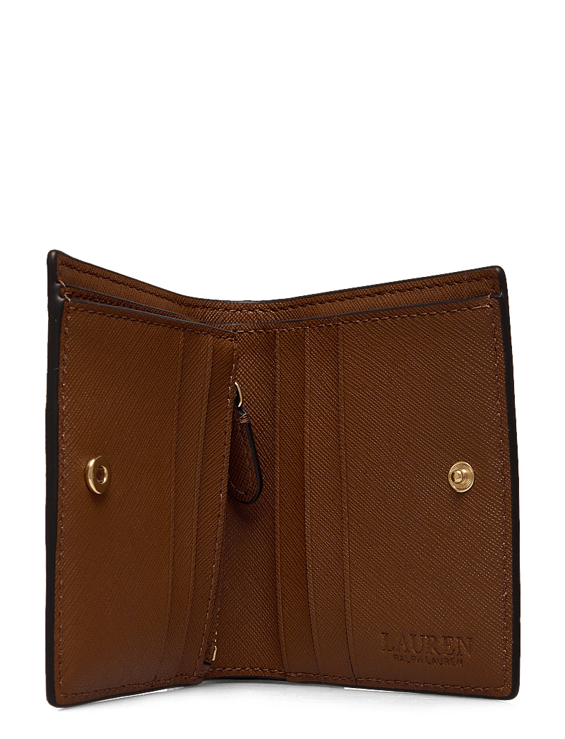 Lauren Ralph Lauren - Crosshatch Leather Compact Wallet - punge & kortholdere - lauren tan - 3