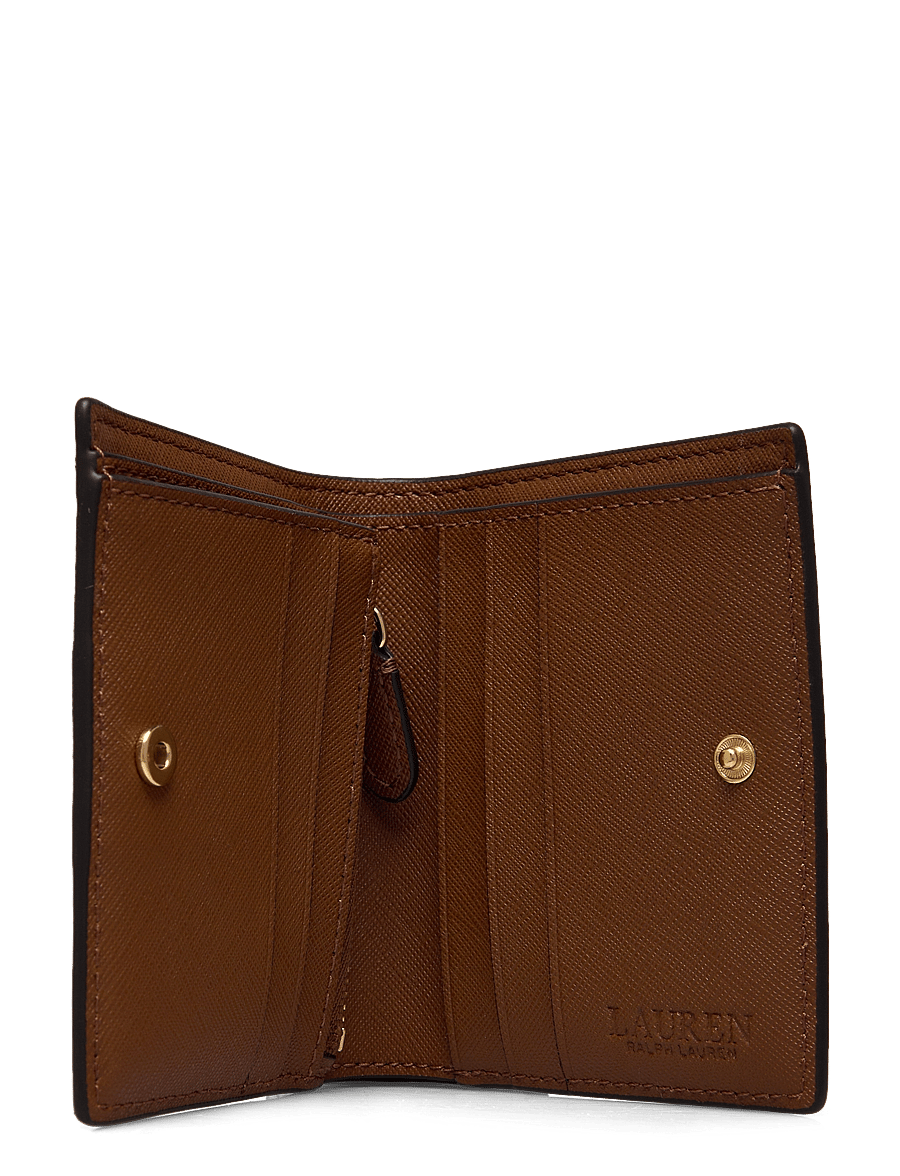 Lauren Ralph Lauren - Crosshatch Leather Compact Wallet - lauren tan - 3