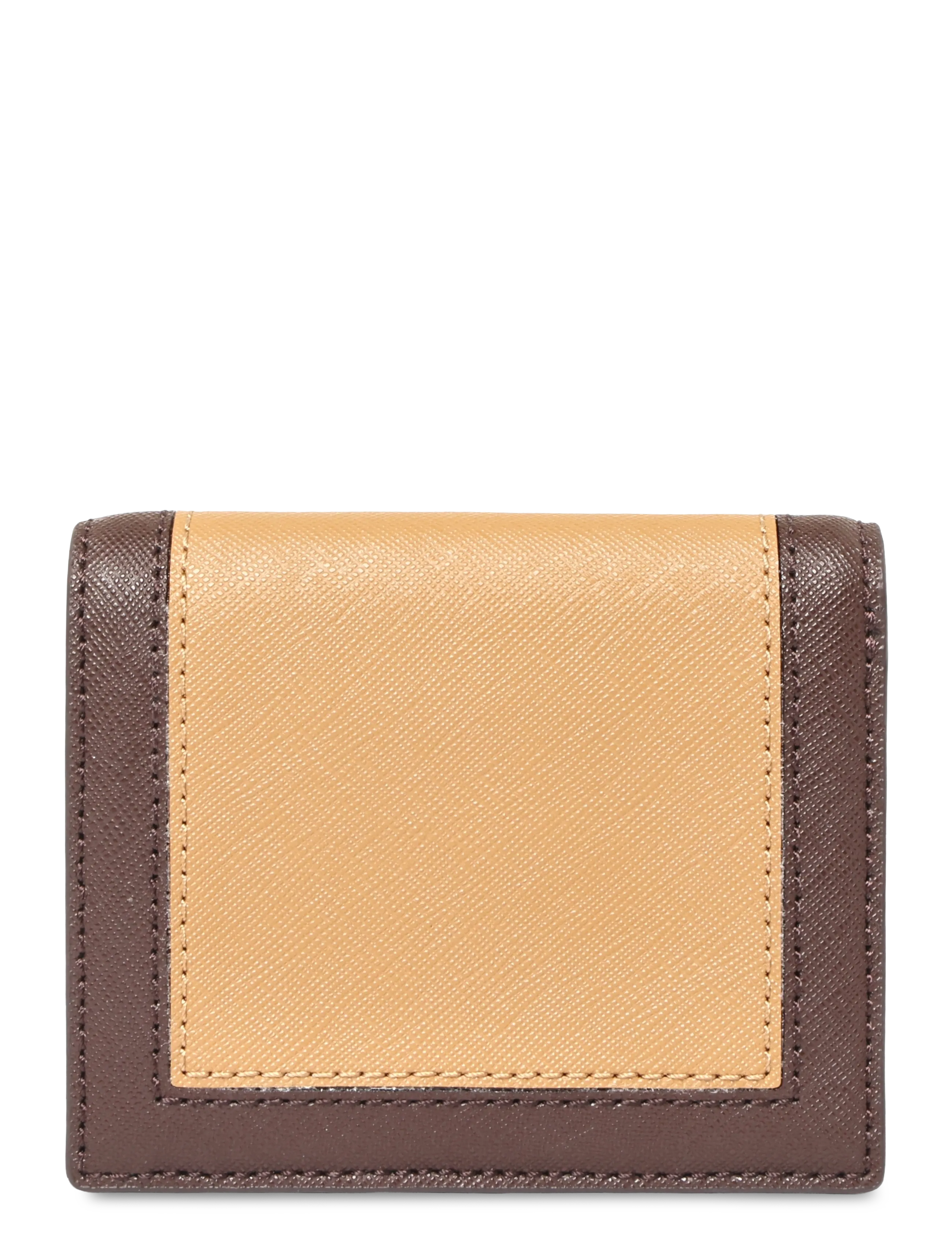 Lauren Ralph Lauren - PIECD CRSSHTCH LTHR-CMPCT WALLET-WL - punge - camel/chestnut br - 1
