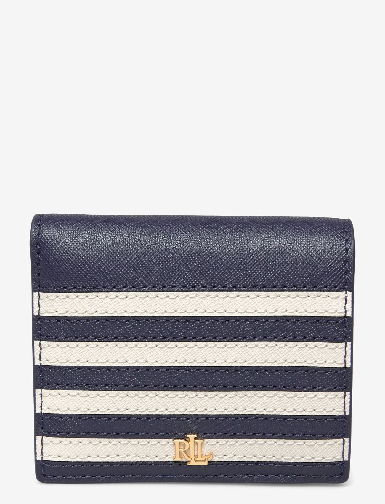 Lauren Ralph Lauren - Color-Blocked Leather Compact Wallet - portemonnaies - refined navy/soft - 0
