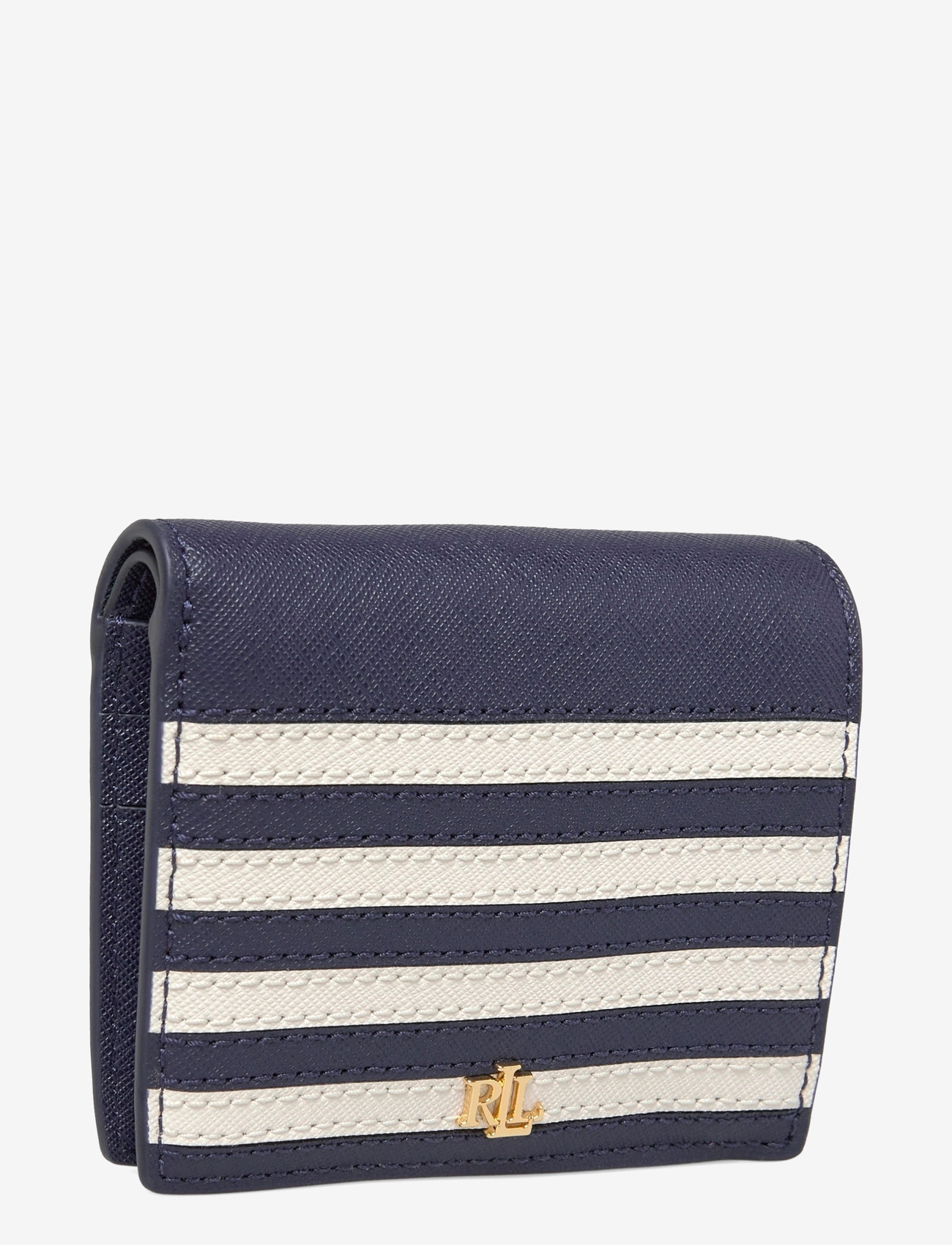 Lauren Ralph Lauren - Color-Blocked Leather Compact Wallet - portemonnaies - refined navy/soft - 2