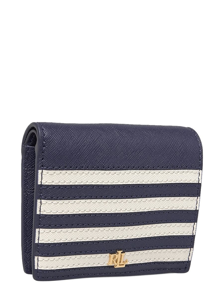 Lauren Ralph Lauren - Color-Blocked Leather Compact Wallet - rahakotid - refined navy/soft - 2